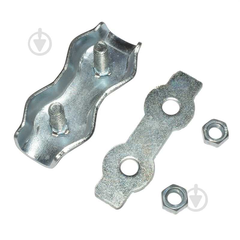 Зажим для троса двойной 5 мм - фото 2 Зажим для троса двойной 5 мм - фото 2