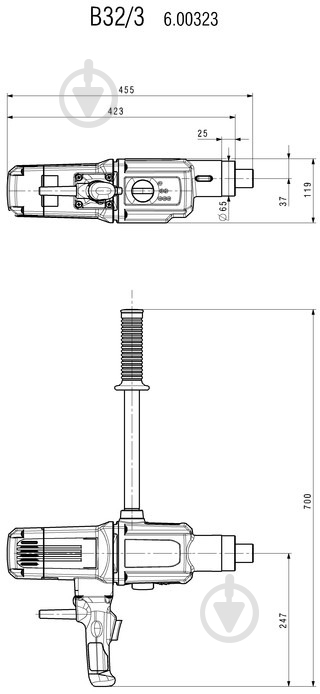 Дрель безударная Metabo B 32/3 600323260 - фото 3