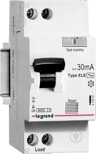Диференційний автомат Legrand RX3 1P+N C 16A 30mA AC 419399 - фото 1