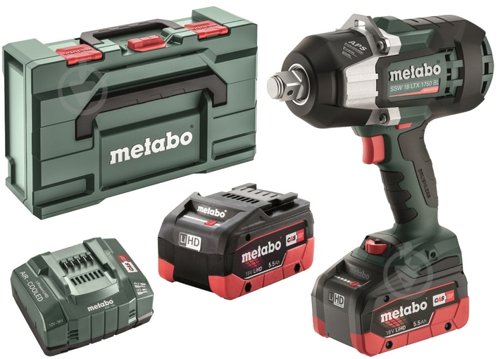 Гайковерт акумуляторний Metabo SSW 18 LTX 1750 BL 1750 Нм 602402660 - фото 1 Гайковерт акумуляторний Metabo SSW 18 LTX 1750 BL 1750 Нм 602402660 - фото 1