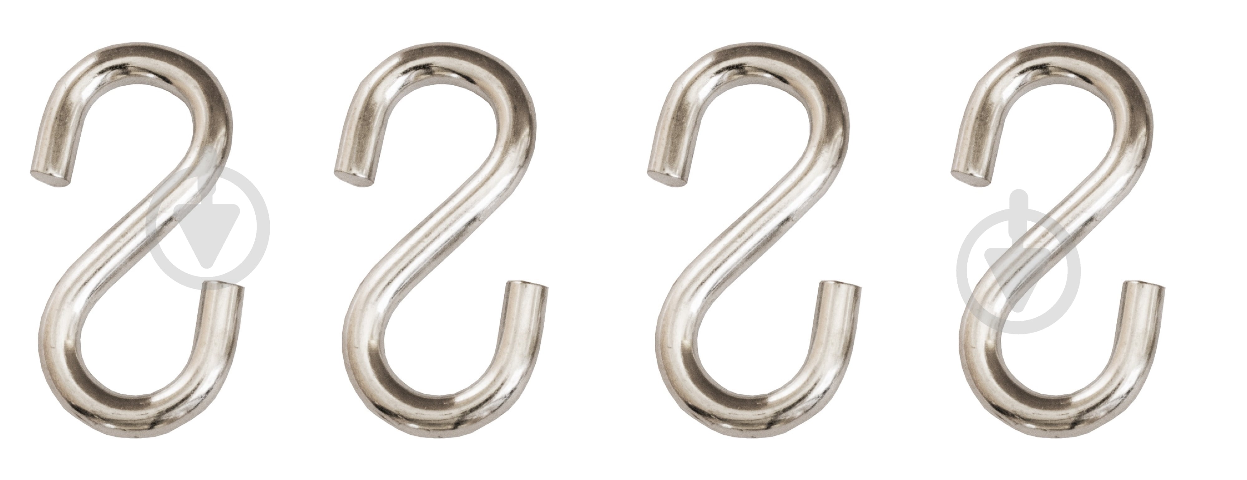 Крюк S-образный 3 мм 4 шт. 3 мм сталь 4 шт. - фото 1