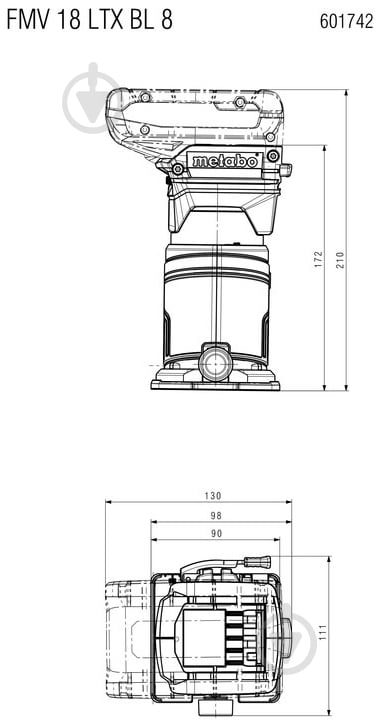 Фрезер Metabo FMV 18 LTX BL 8 601742840 - фото 9