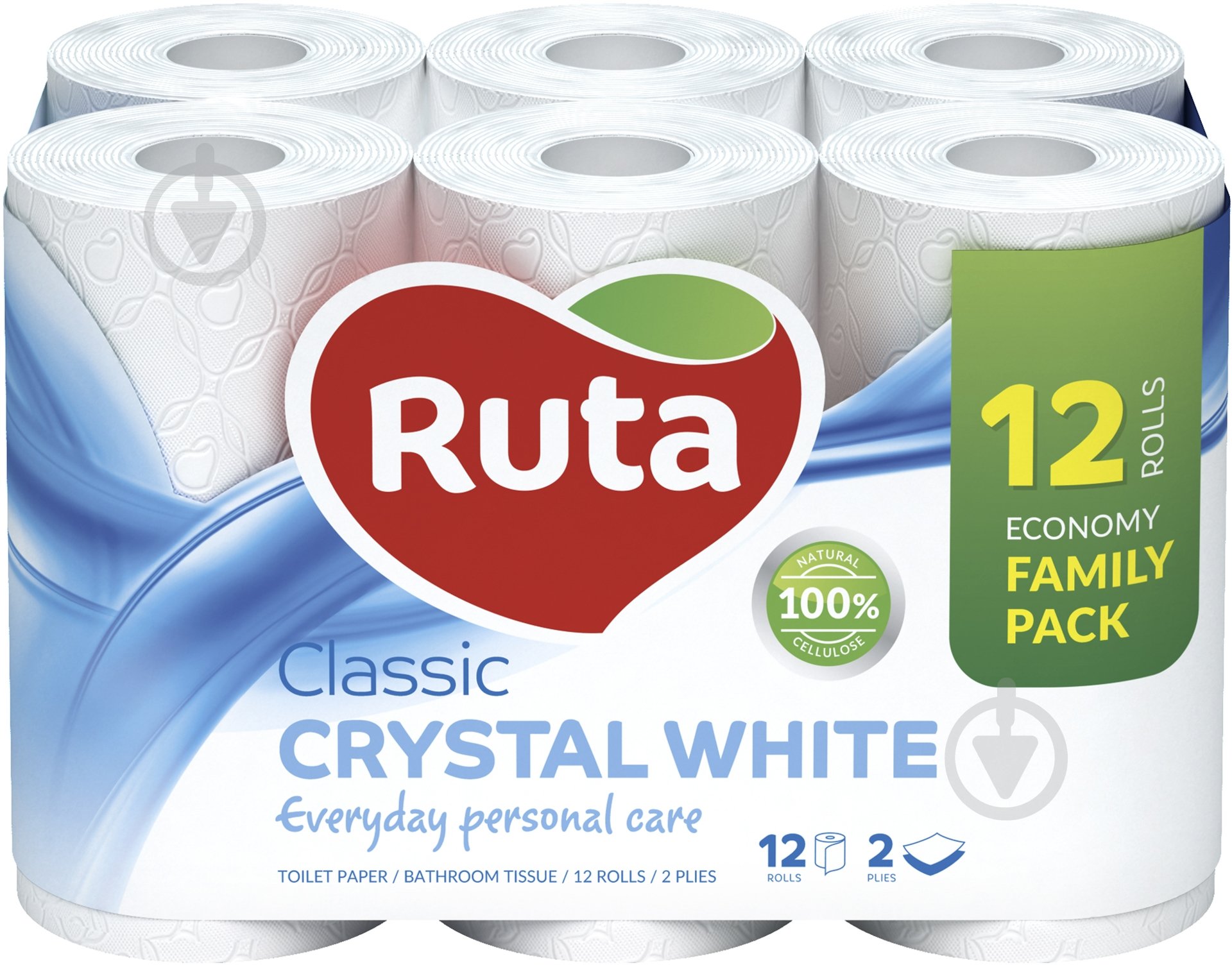 Туалетная бумага Ruta Classic двухслойная 12 шт. - фото 1