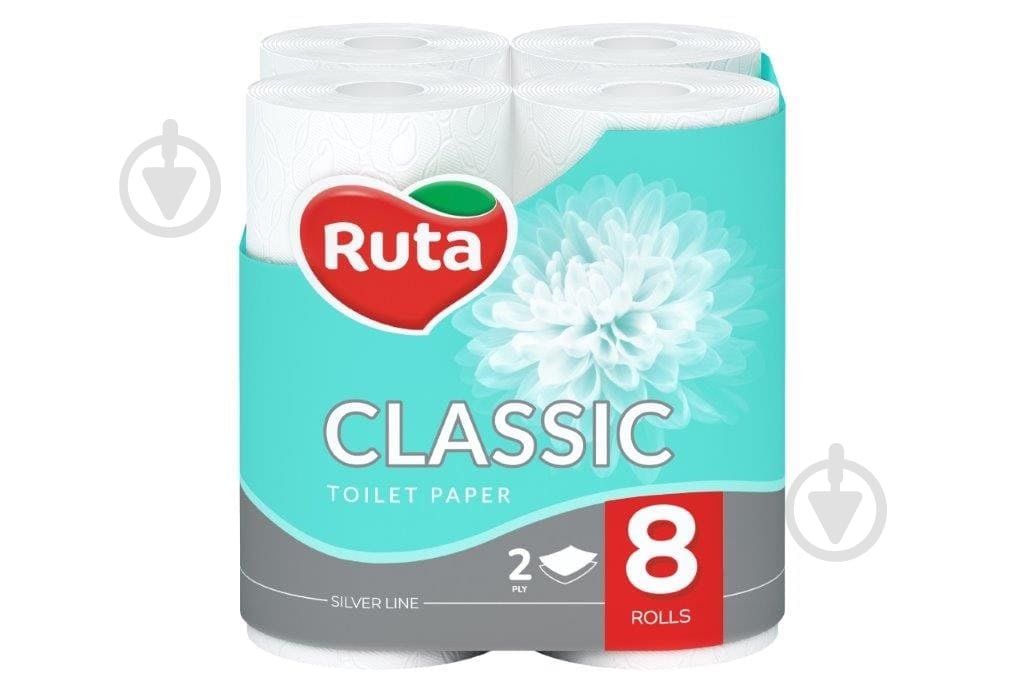 Туалетная бумага Ruta Classic двухслойная 8 шт. - фото 1