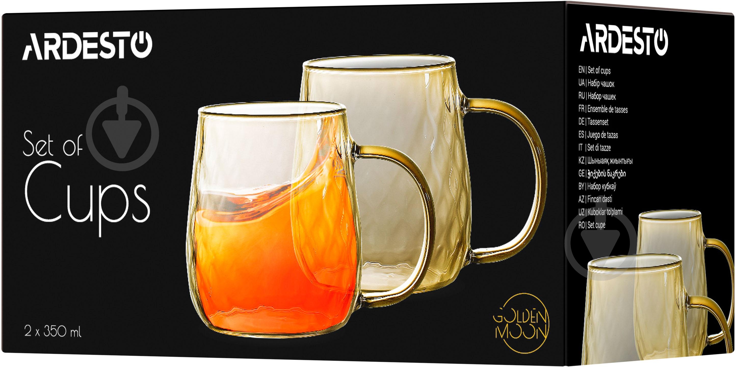 Набор чашек Ardesto Golden Moon 350мл 2 шт. золотистый AR2635GG - фото 4
