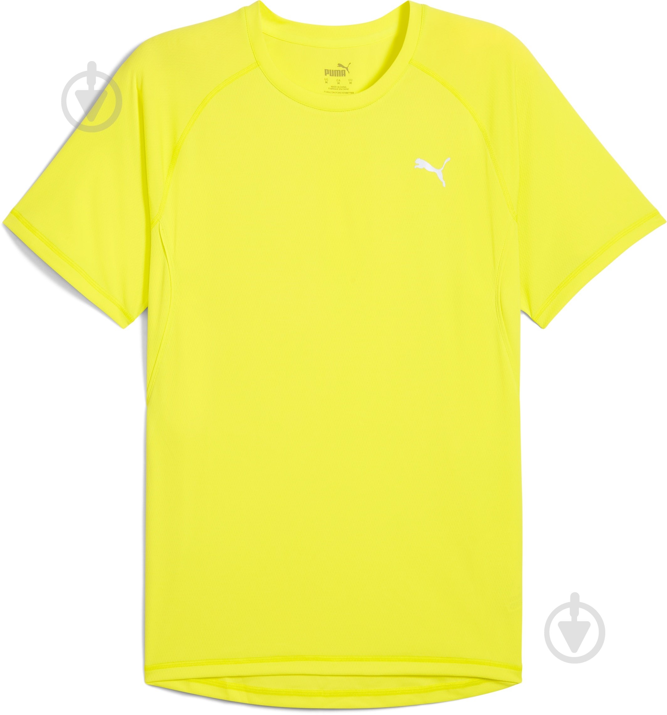 Футболка Puma M RUN VELOCITY TEE (POLY) 52660039 р.XL желтый - фото 1