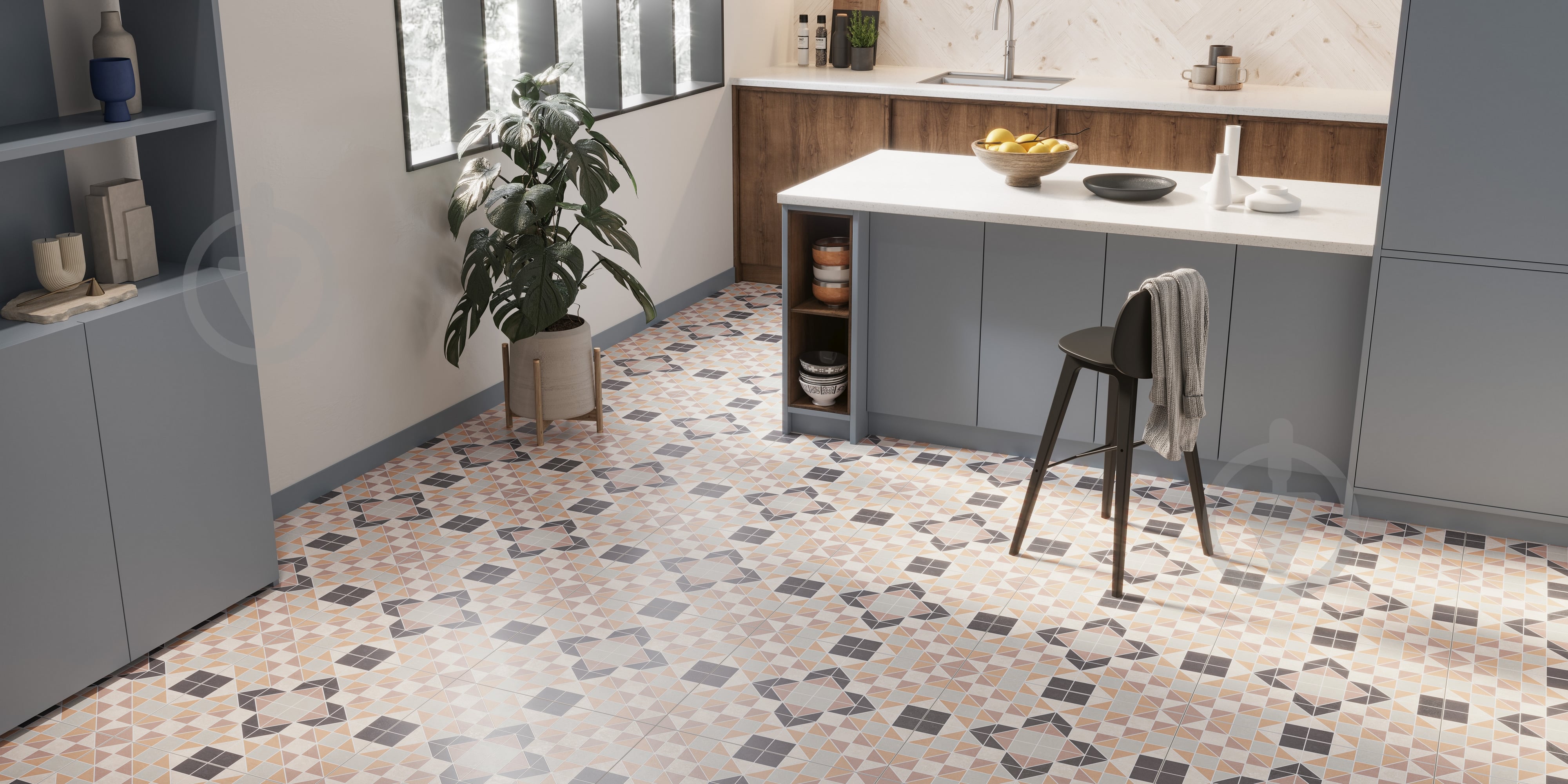 ᐉ Плитка Allore Group Kompas Mosaic 45 F\DEC P NR Mat 47х47 см