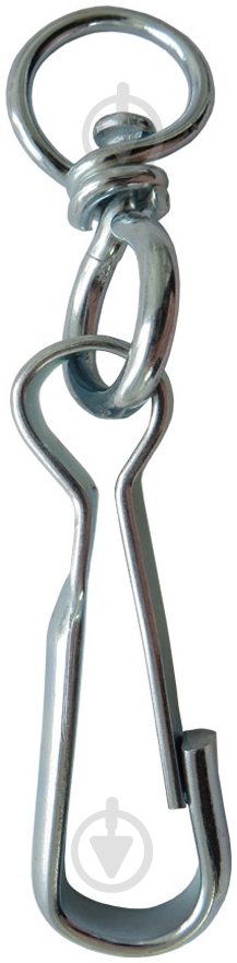 Карабин пружинный с вертлюгом 80 мм DIN 4293 сталь 1 шт. - фото 2
