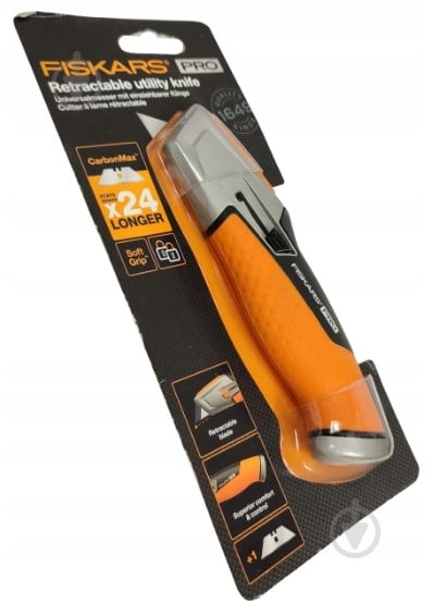 ᐉ Нож Fiskars с выдвижным лезвием CarbonMax 1061192 • Купить в