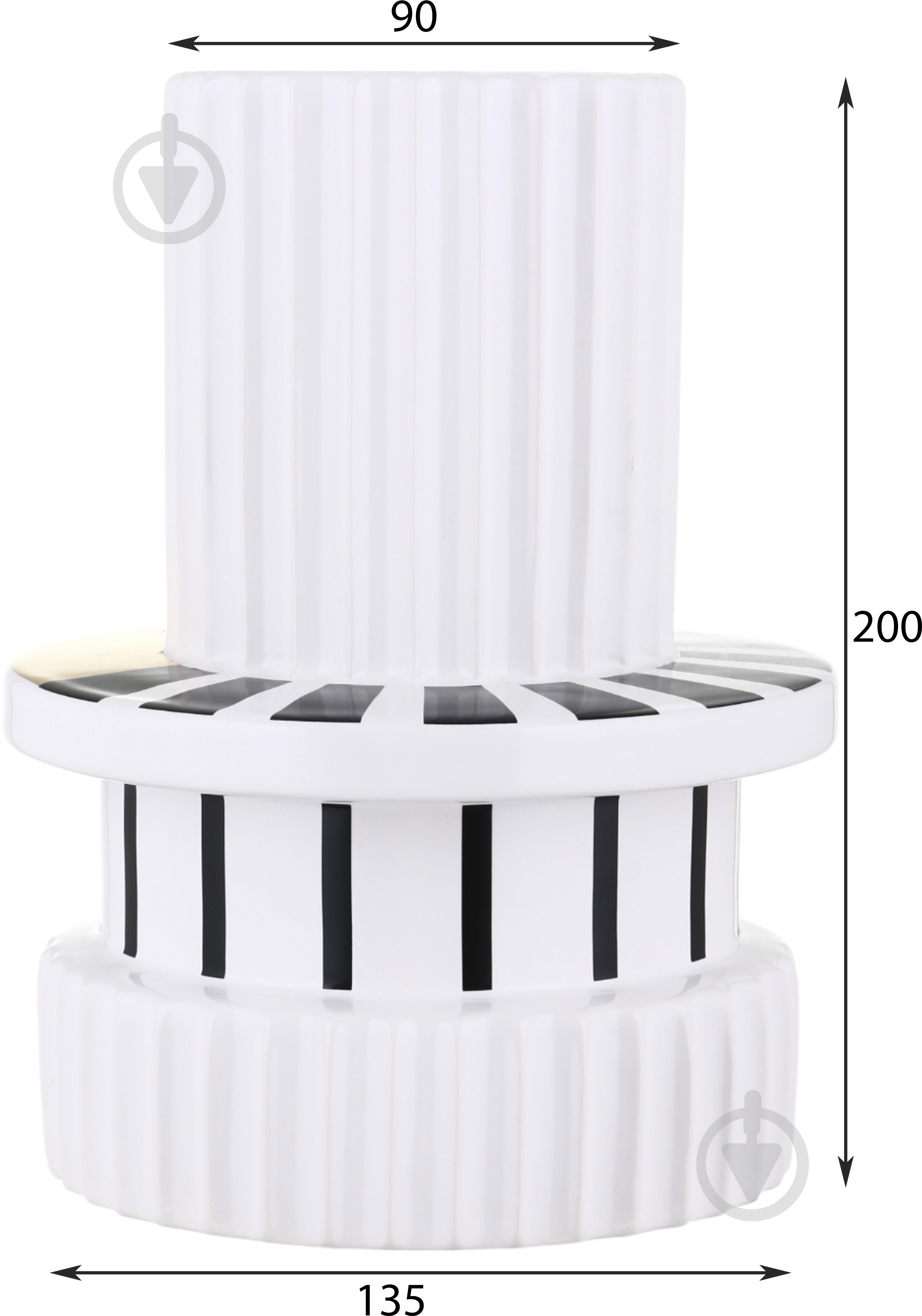 Ваза Inari Alexmarie 19 см біла із чорним K16201 - фото 2