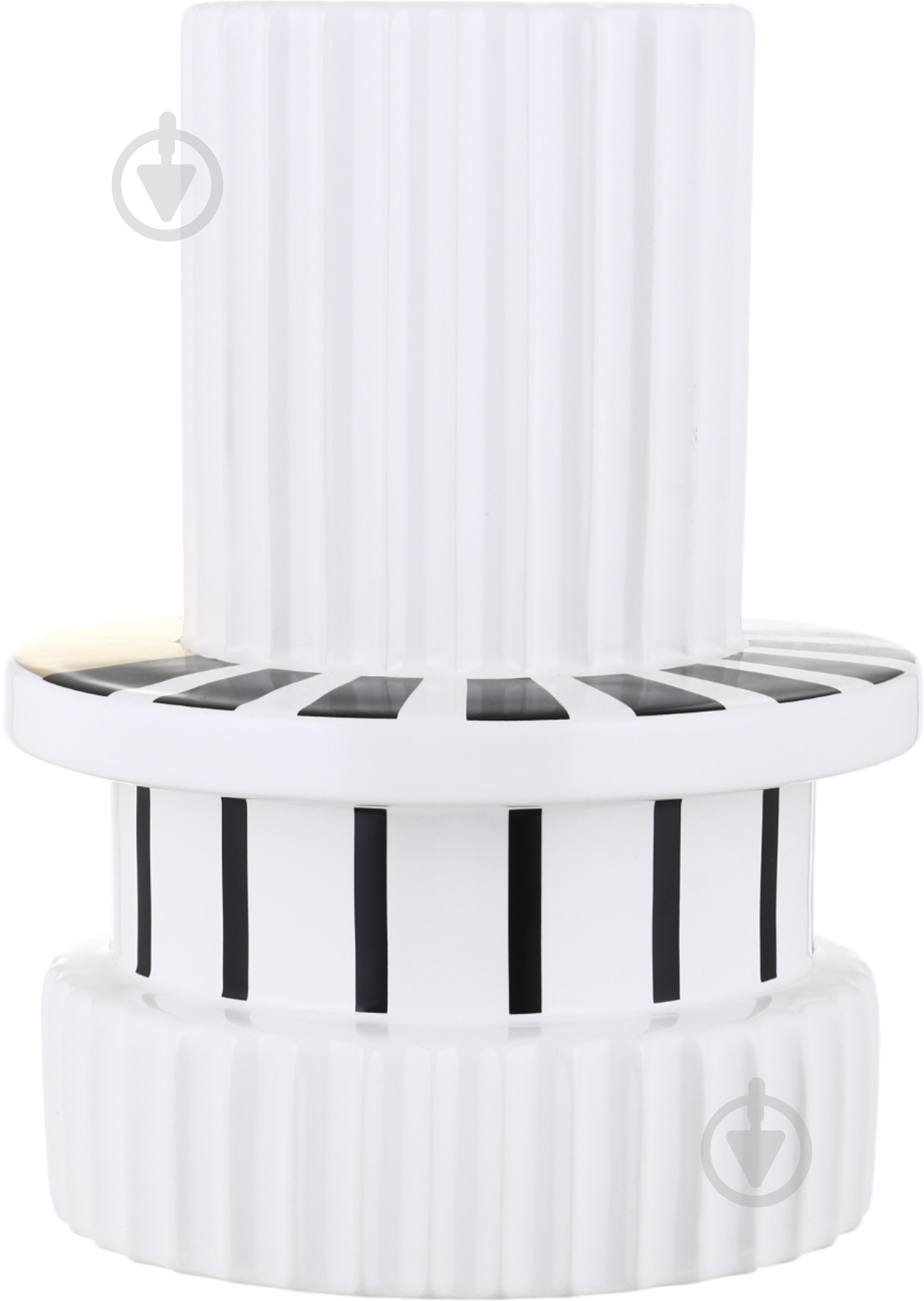 Ваза Inari Alexmarie 19 см біла із чорним K16201 - фото 3