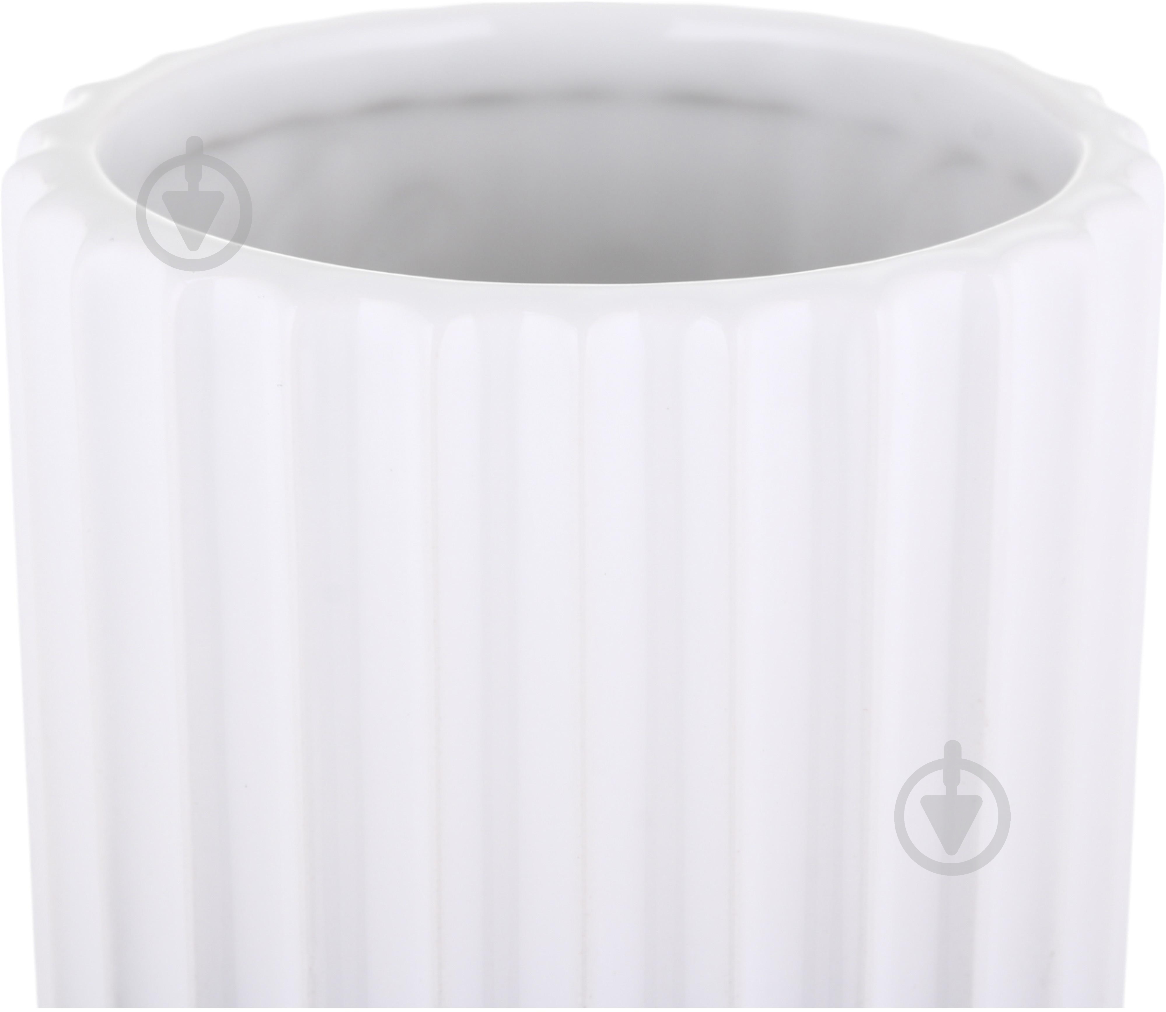 Ваза Inari Alexmarie 19 см біла із чорним K16201 - фото 4