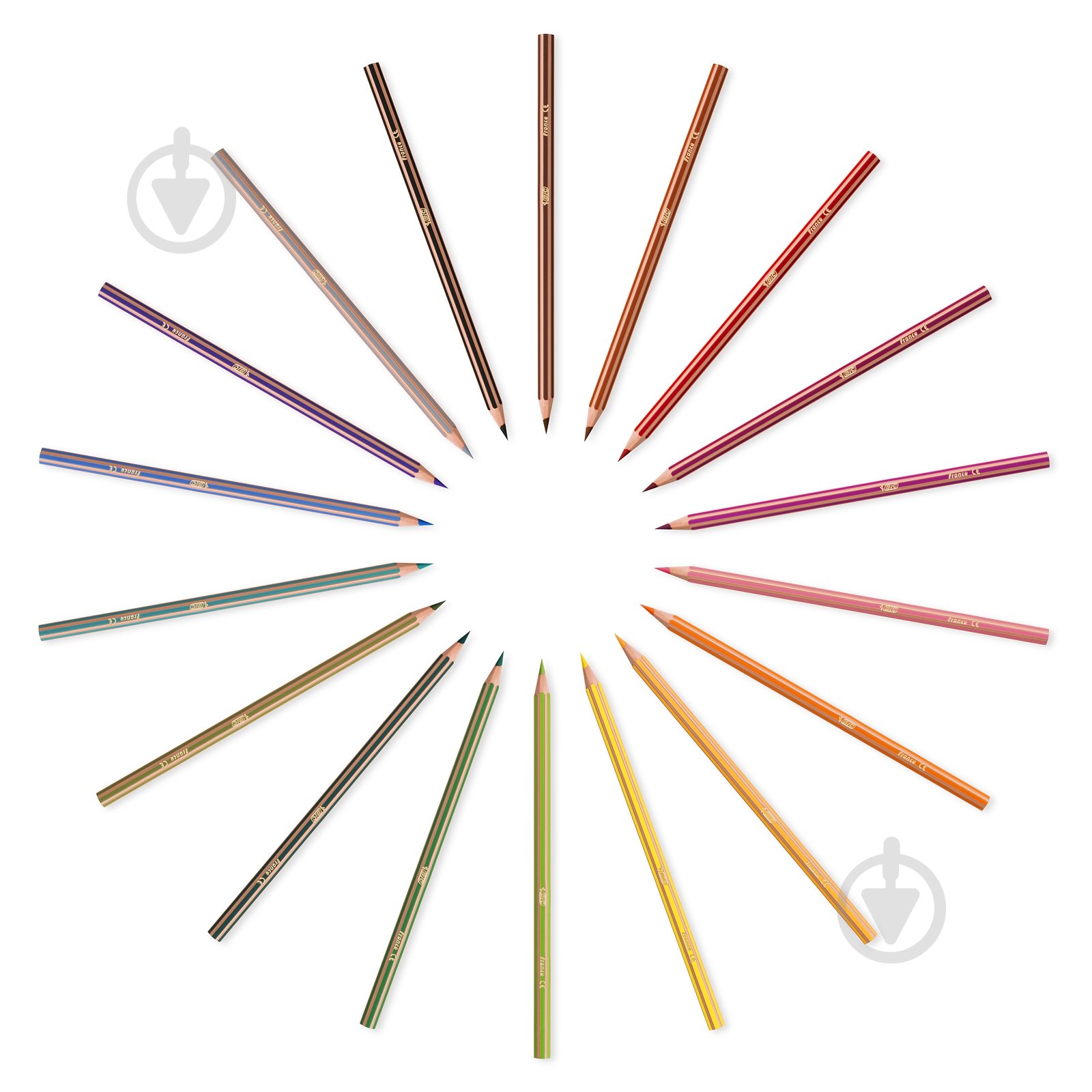 Набір кольорових олівців Evolution Stripes 18 шт. BIC - фото 2