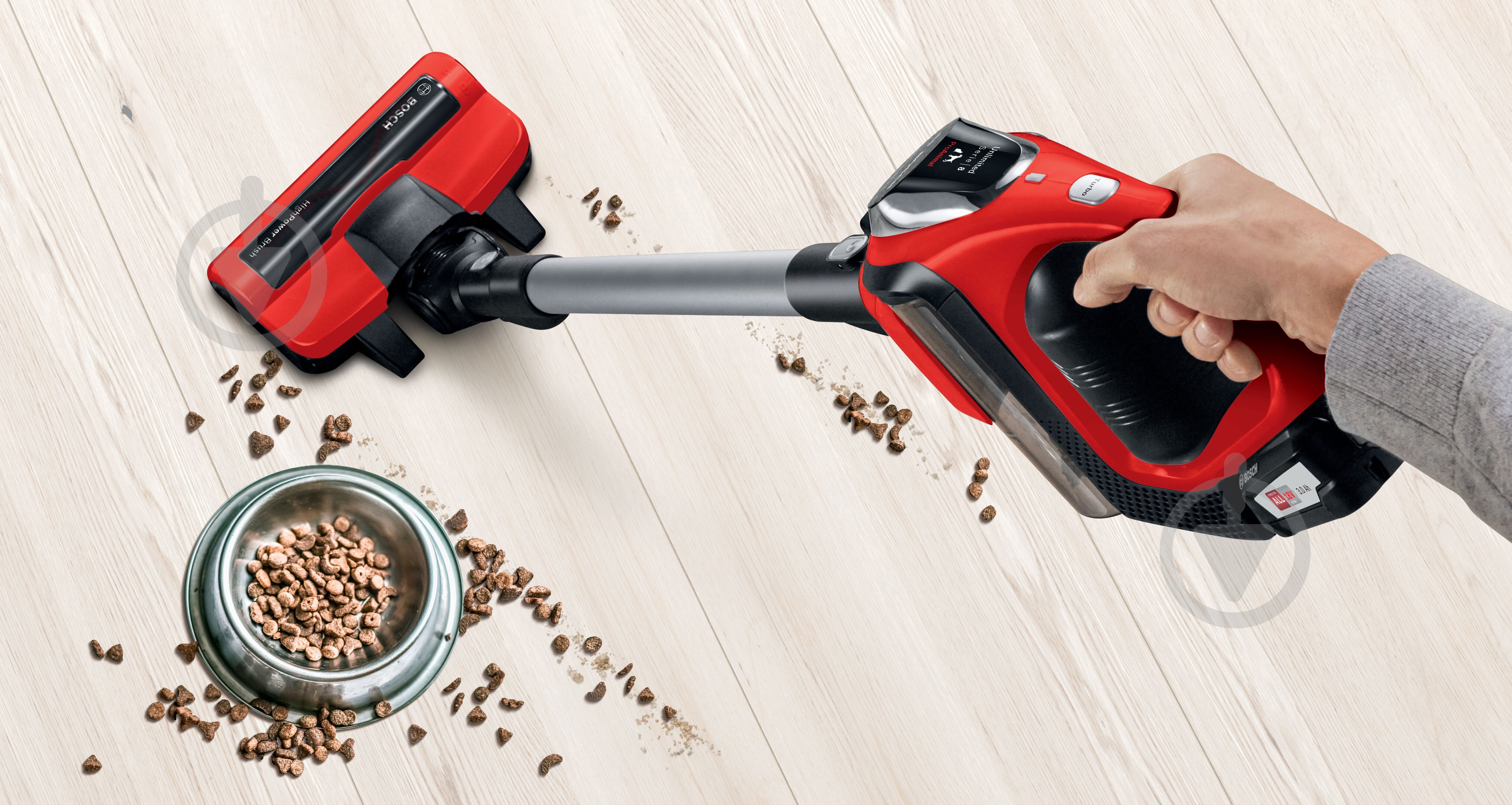 Пылесос аккумуляторный Bosch BBS81PET red - фото 2