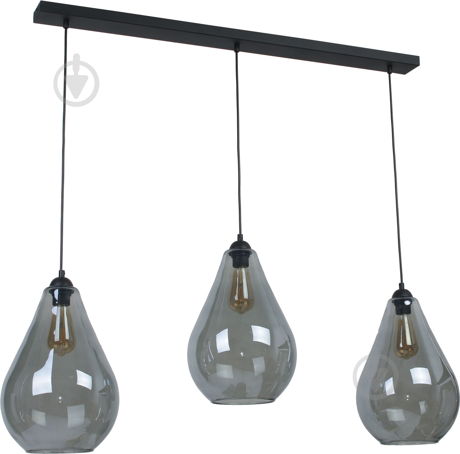 ВИТРИНА! Подвес TK Lighting Fuente 3x60 Вт E27 дымчатый 2792 - фото 1