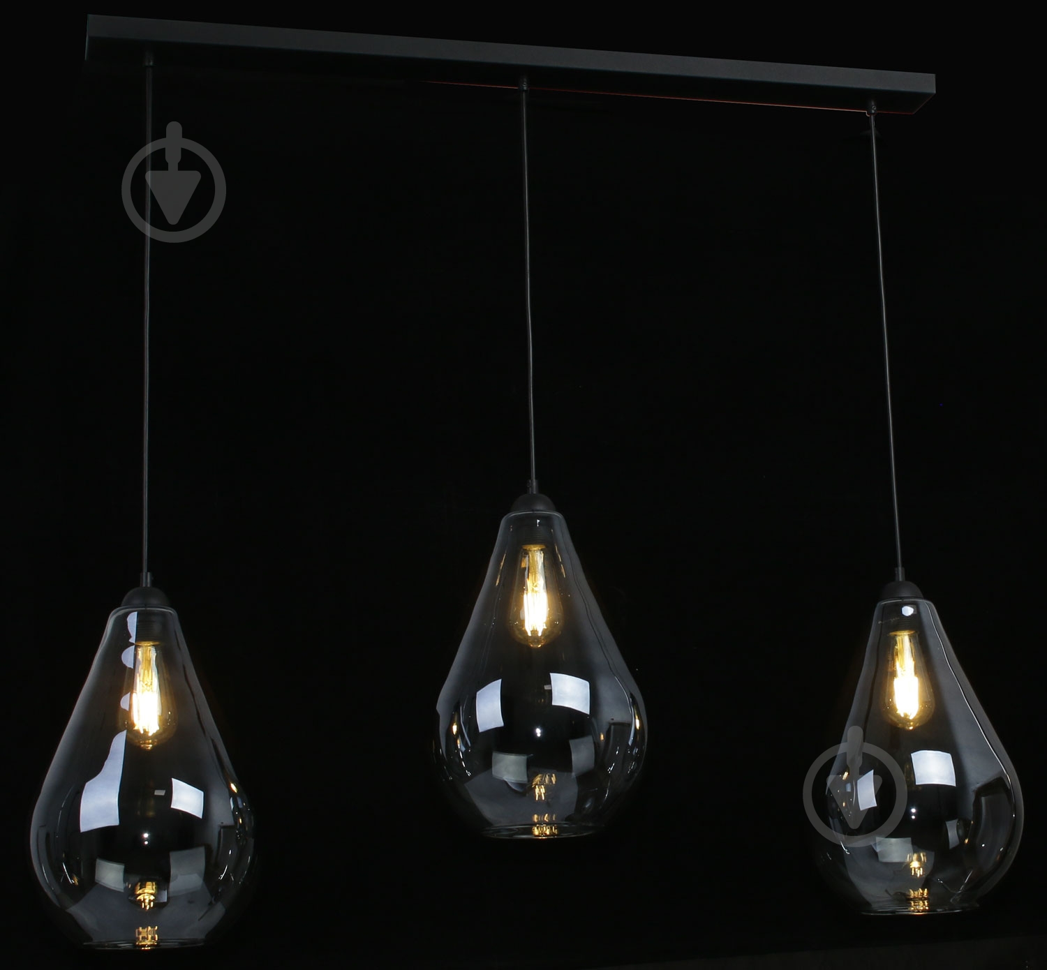 ВИТРИНА! Подвес TK Lighting Fuente 3x60 Вт E27 дымчатый 2792 - фото 3
