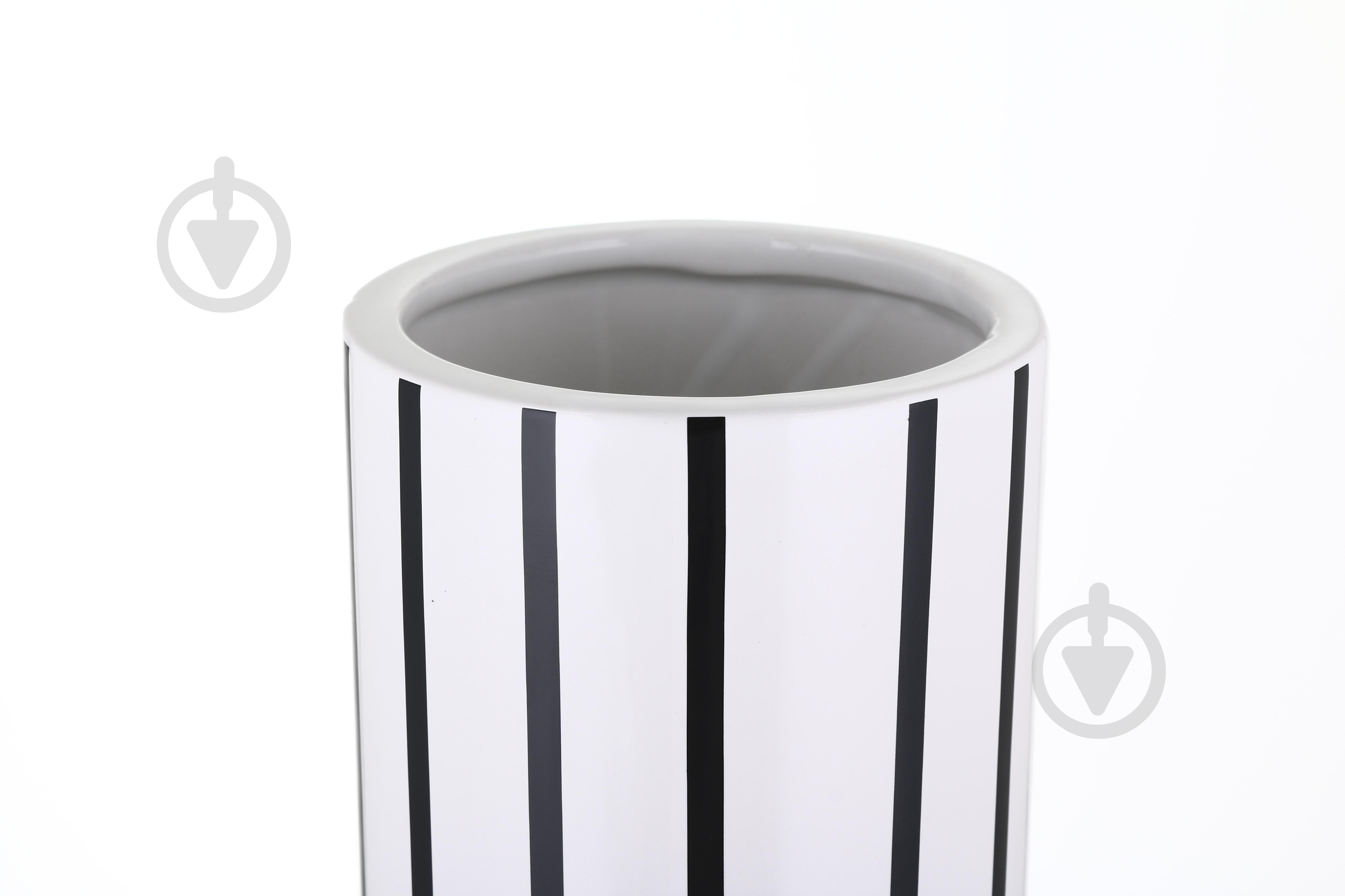 Ваза Inari Alexmarie 46 см белая с черным K16203 - фото 4 Ваза Inari Alexmarie 46 см белая с черным K16203 - фото 4