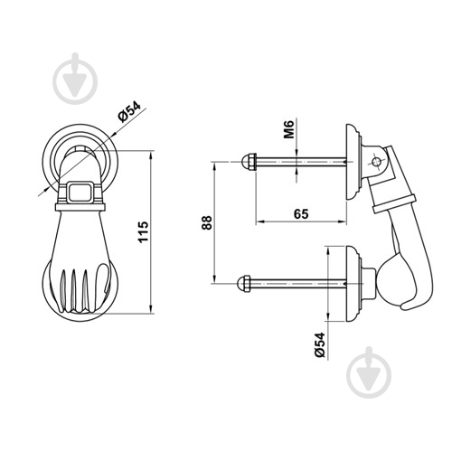 Ручка-стучалка Amig мод.4 матовый черный - фото 2