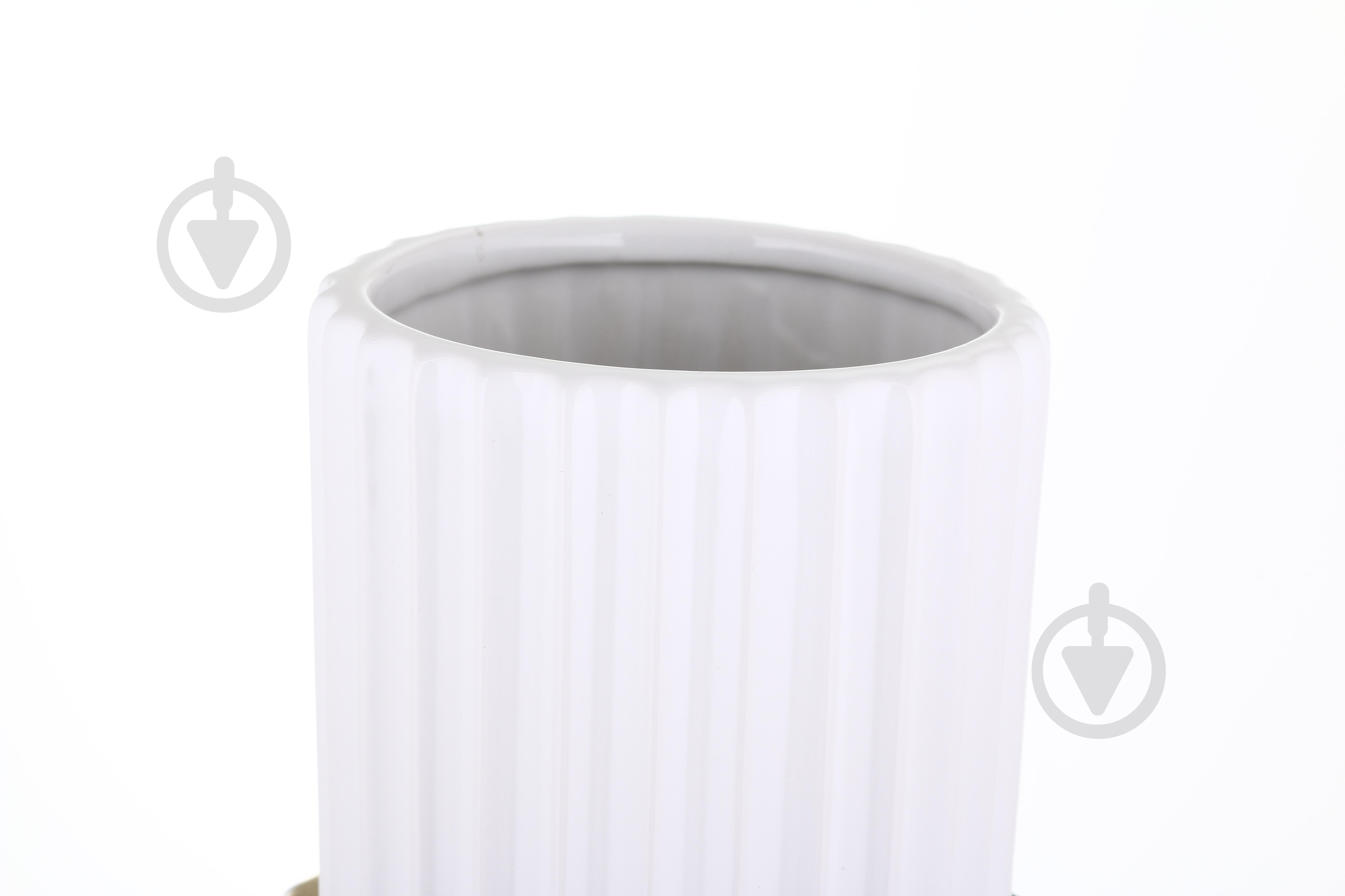 Ваза Inari Alexmarie 33 см белая с черным K16202 - фото 4 Ваза Inari Alexmarie 33 см белая с черным K16202 - фото 4