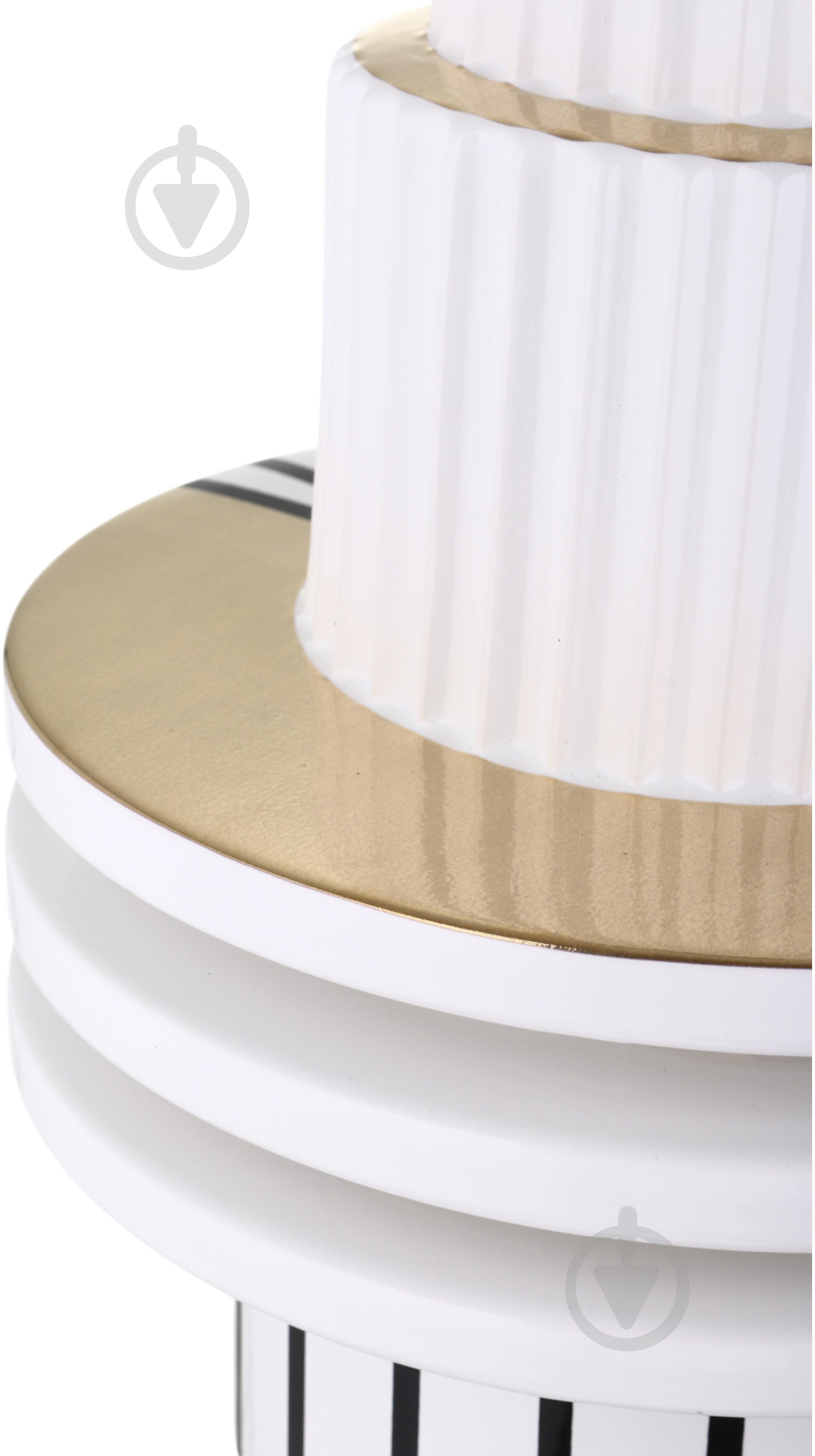 Ваза Inari Alexmarie 33 см белая с черным K16202 - фото 5 Ваза Inari Alexmarie 33 см белая с черным K16202 - фото 5