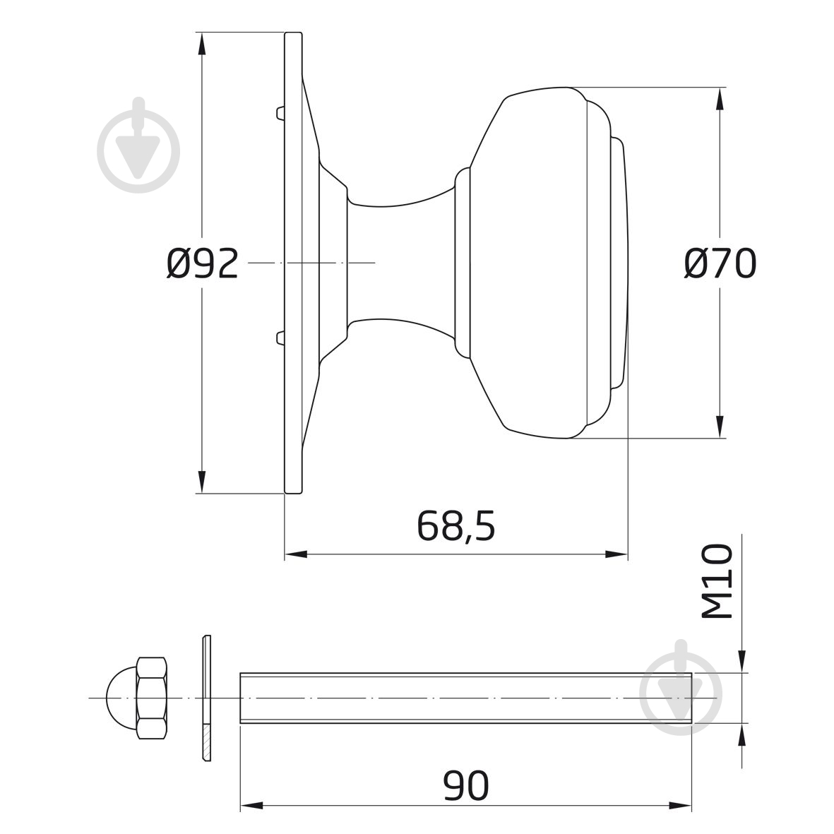 Ручка-стяжка Amig мод.12 тяговая полированная латунь - фото 3 Ручка-стяжка Amig мод.12 тяговая полированная латунь - фото 3