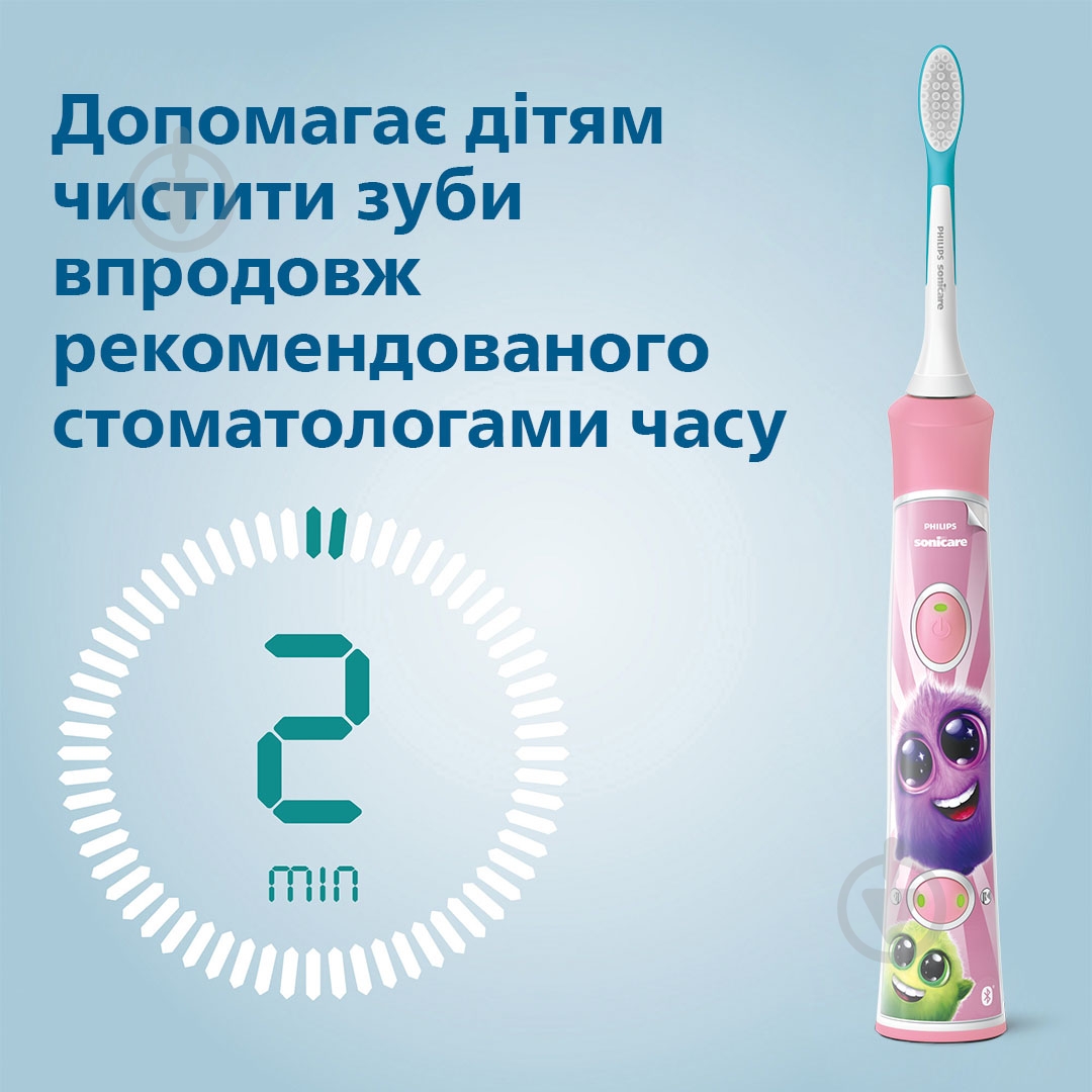 Електрична зубна щітка Philips Sonicare For Kids HX6352/42 - фото 3