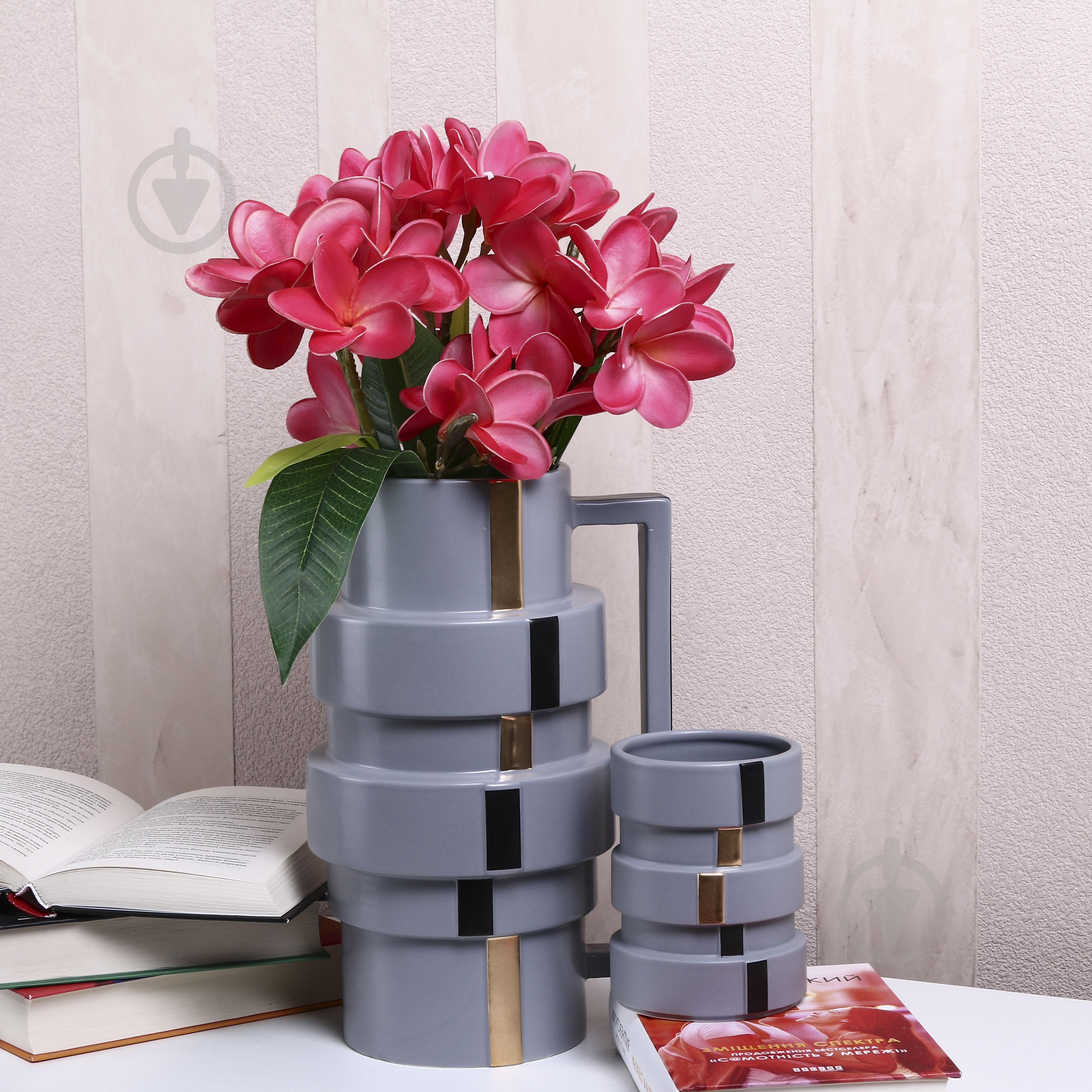 Ваза Inari Catalina 30,5 см серая K16722 - фото 7