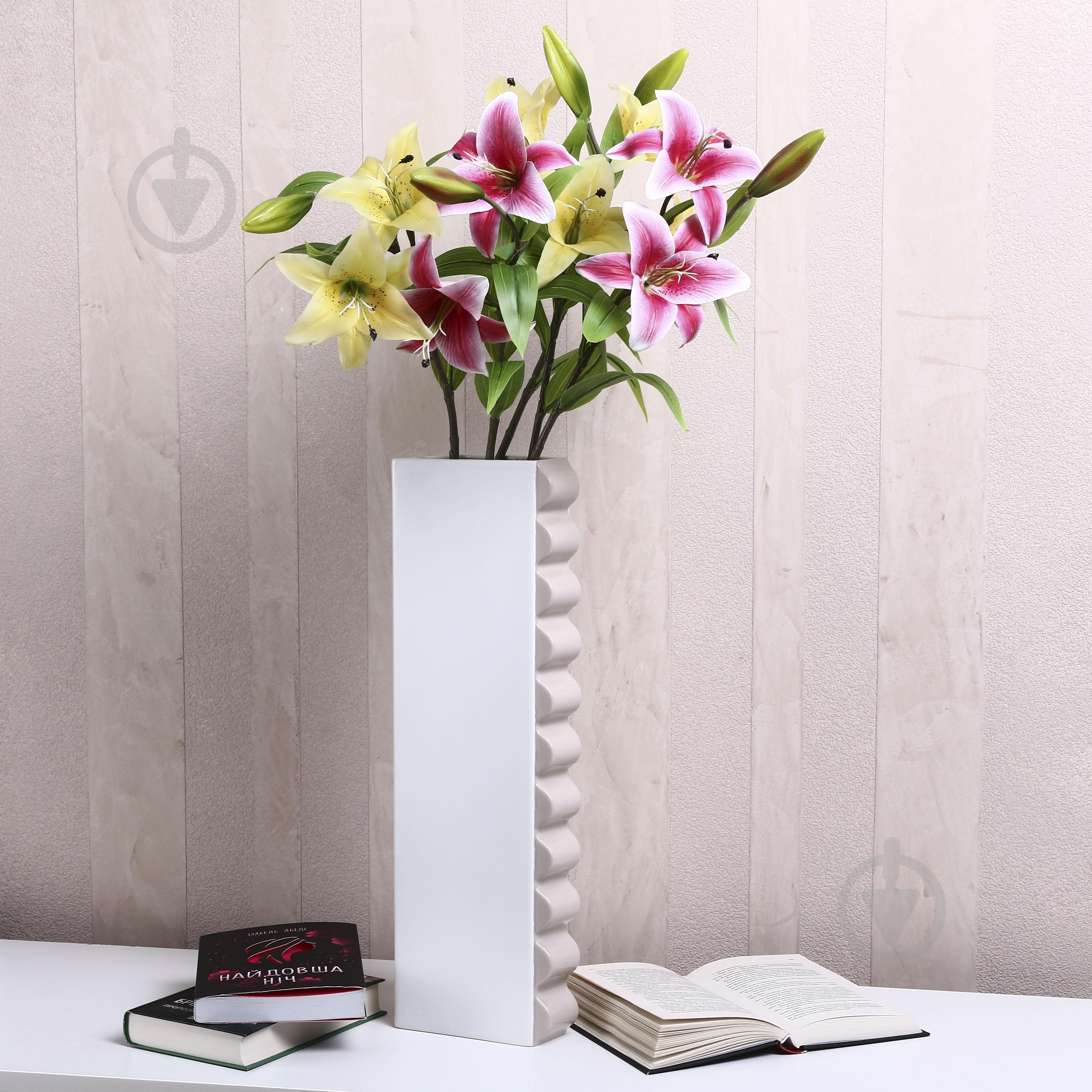 Ваза Inari Jasmi 50 см белая K17154 - фото 6 Ваза Inari Jasmi 50 см белая K17154 - фото 6