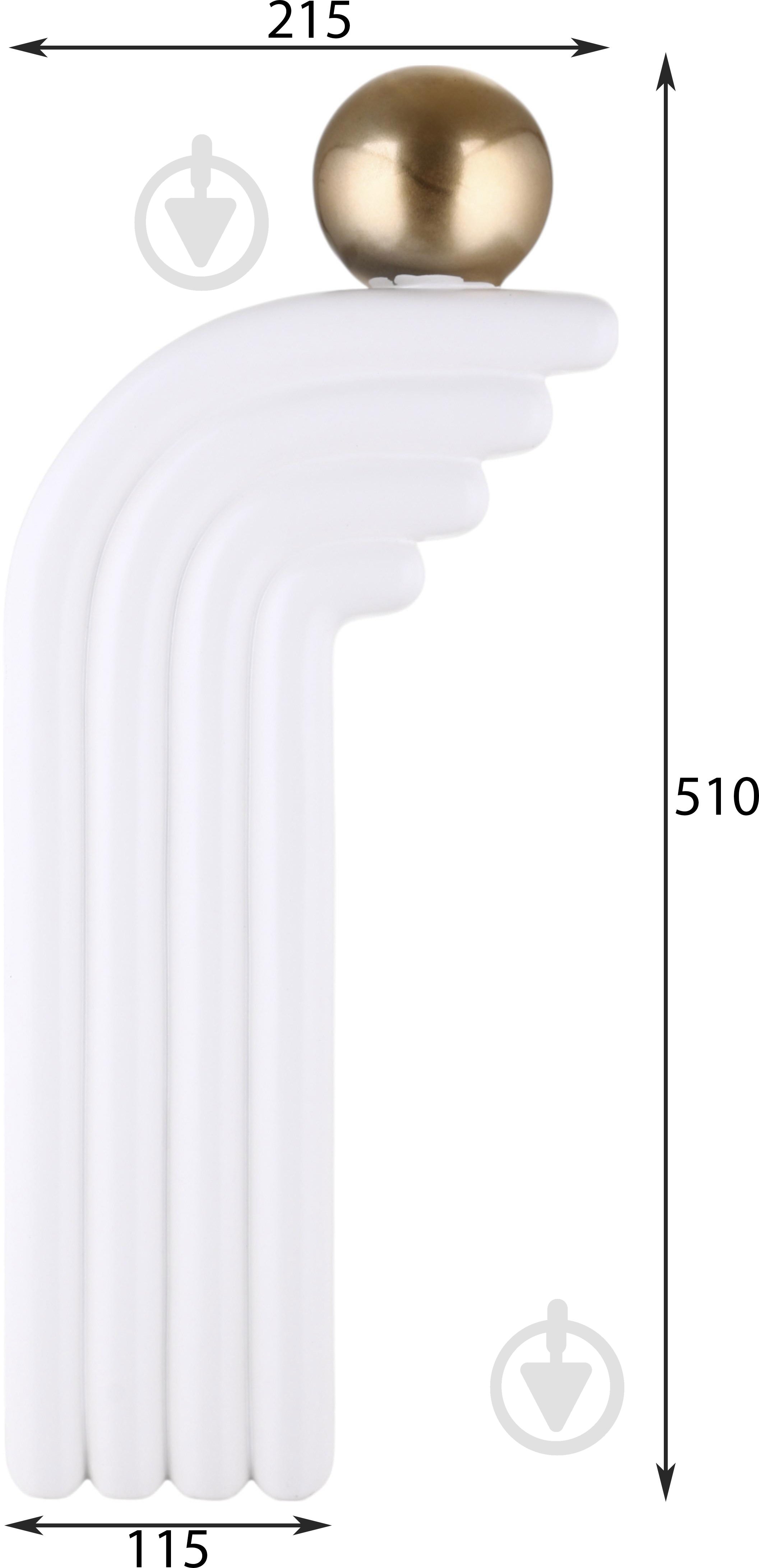 Ваза Inari Oito 54 см белая K17363 - фото 2