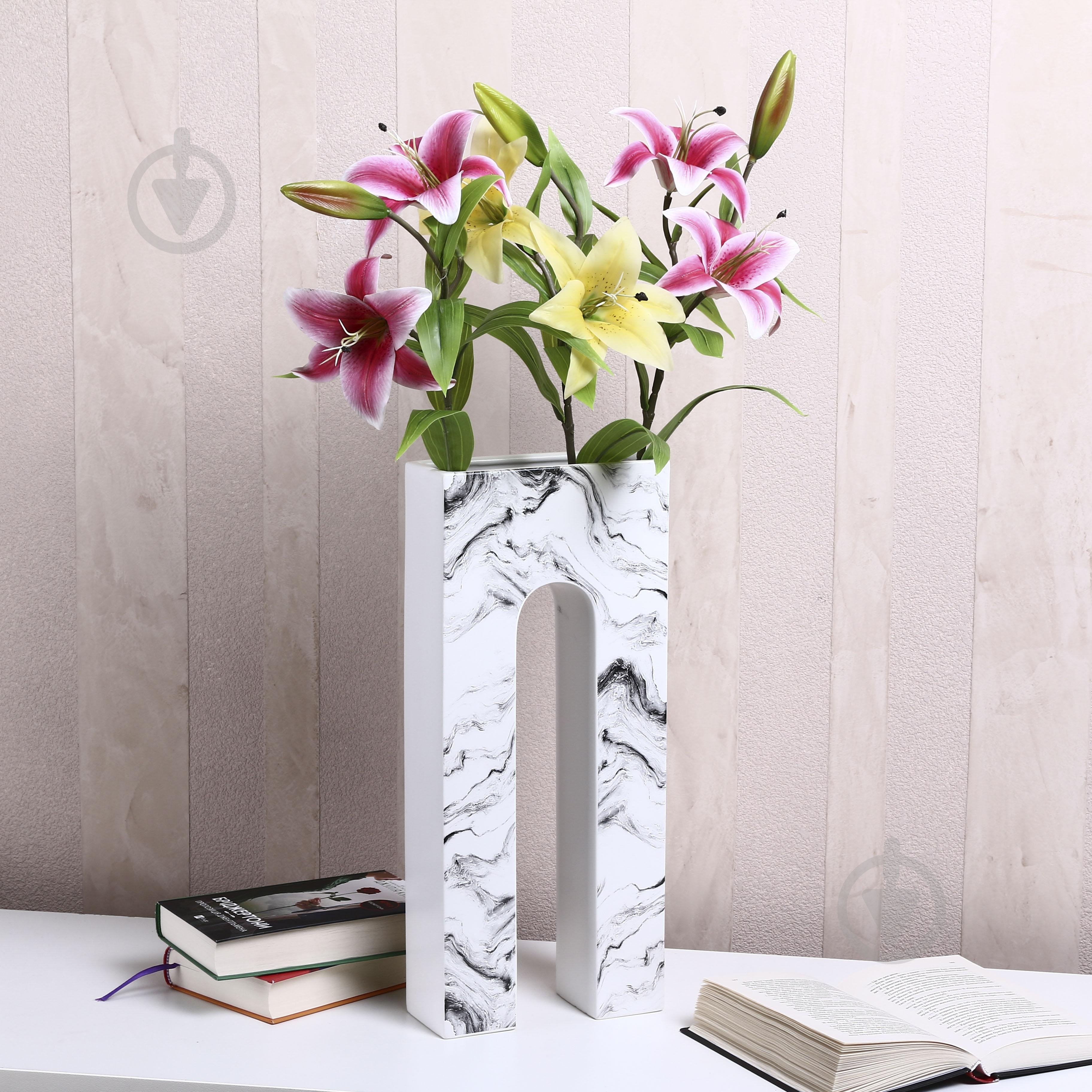 Ваза Inari Mueto 44 см біла K16234 - фото 5 Ваза Inari Mueto 44 см біла K16234 - фото 5