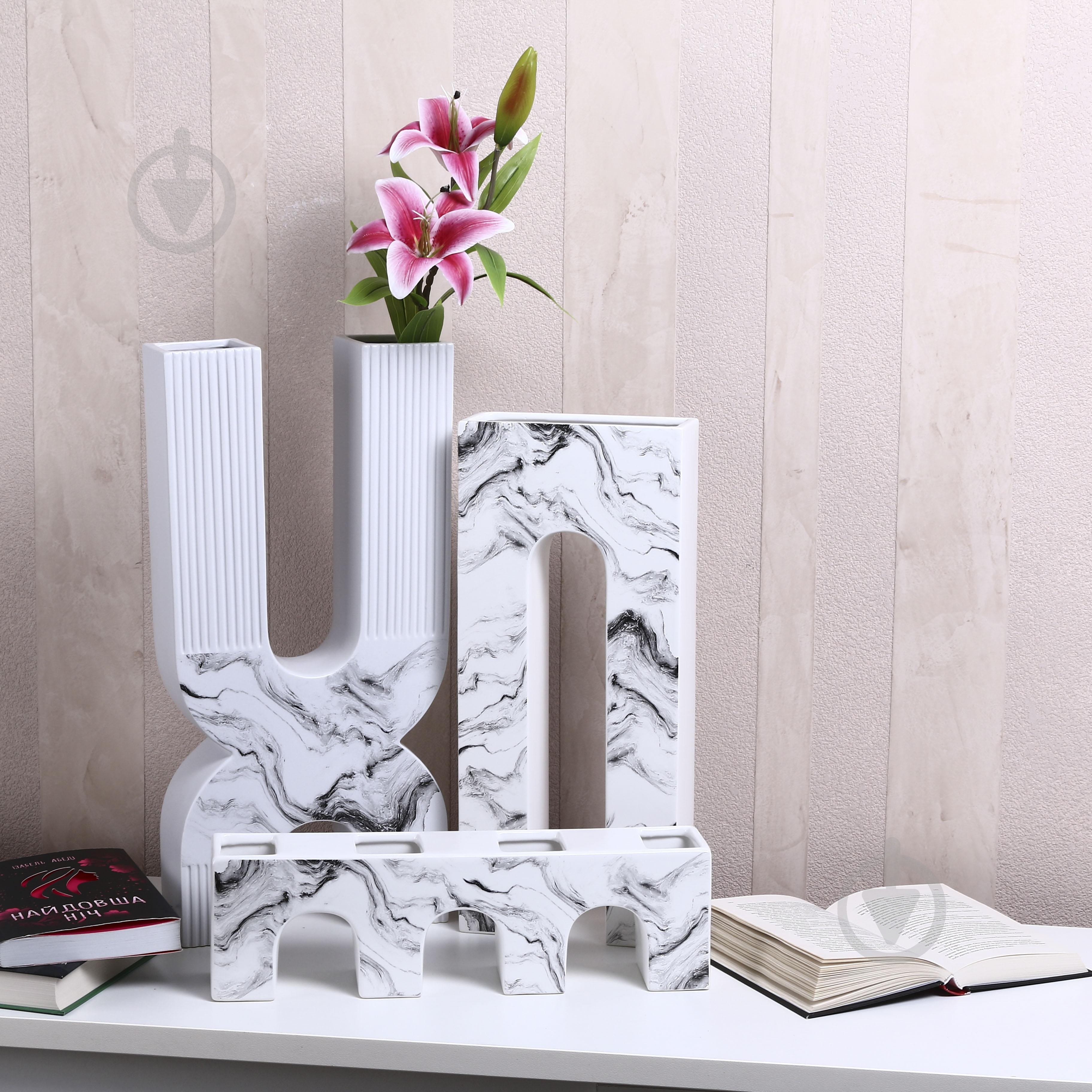 Ваза Inari Mueto 44 см біла K16234 - фото 6 Ваза Inari Mueto 44 см біла K16234 - фото 6