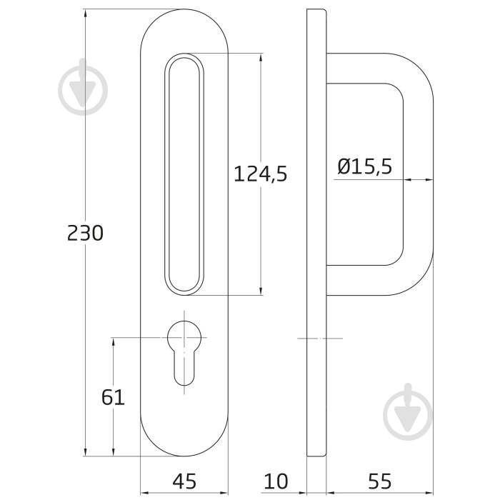 Ручка на планке Amig мод.10PX, скоба на планке (1 шт) PZ матовый хром - фото 2 Ручка на планке Amig мод.10PX, скоба на планке (1 шт) PZ матовый хром - фото 2