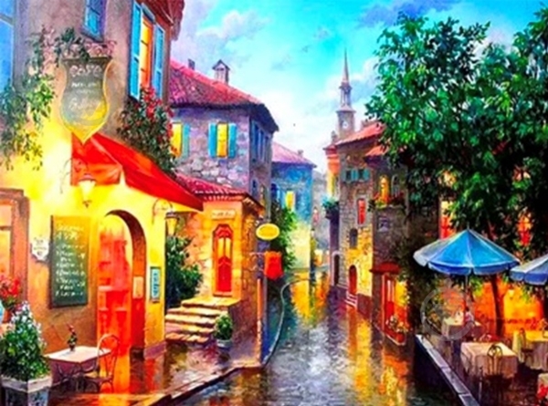 Набір для творчості зі стразами на підрамнику Затишна вуличка 30x40 см (У) GoToArt - фото 1 Набір для творчості зі стразами на підрамнику Затишна вуличка 30x40 см (У) GoToArt - фото 1