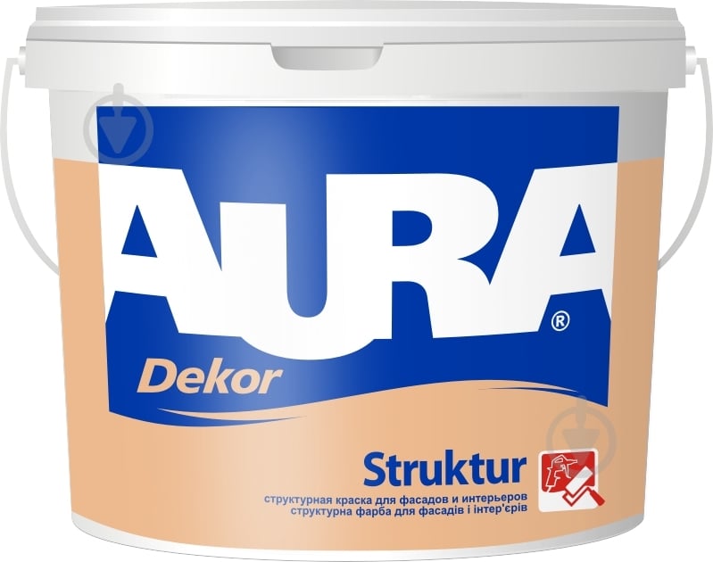 Фарба структурна Aura® Dekor Struktur мат білий 2,5 л - фото 1