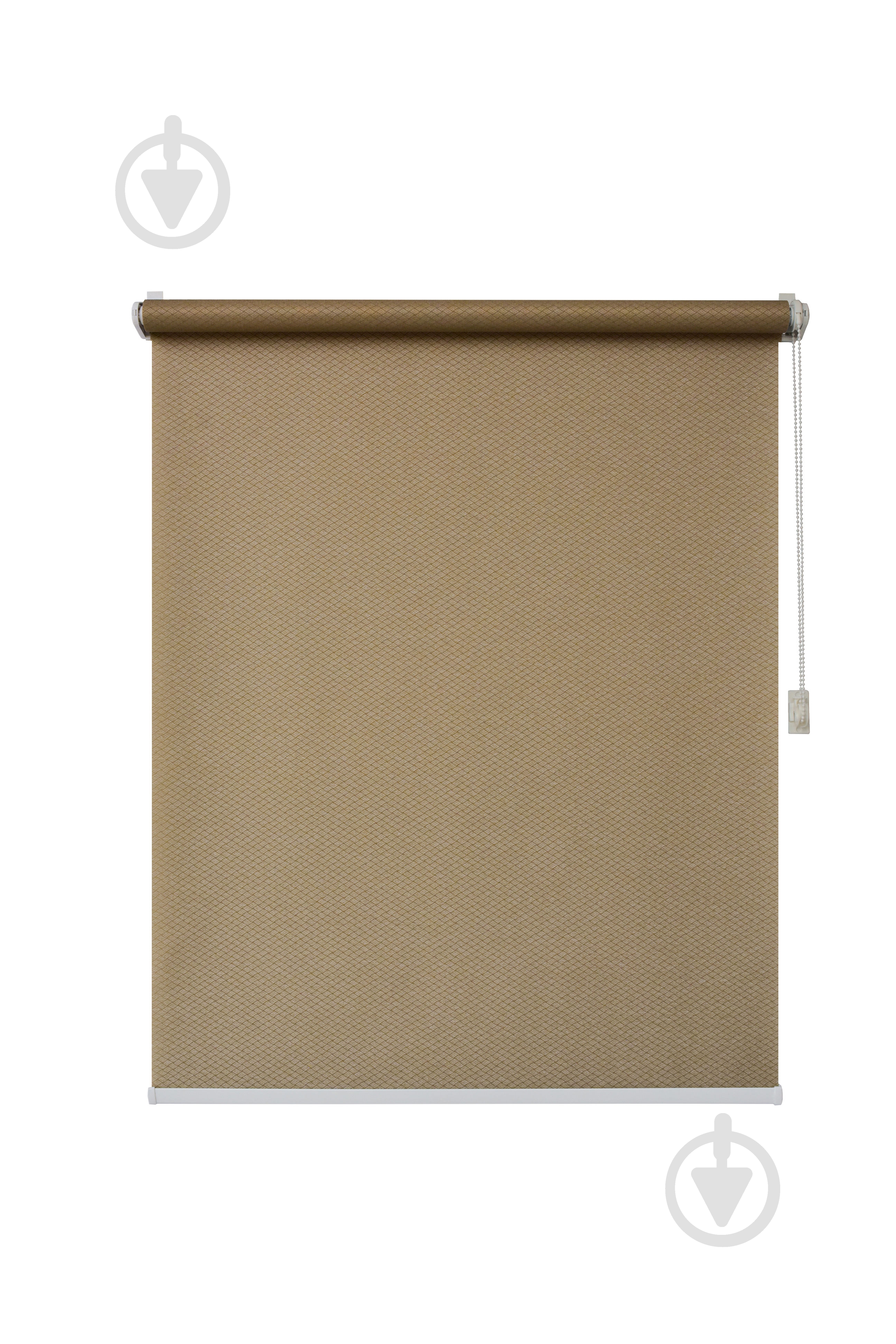 Ролета мини Gardinia Риббед 114x170 см коричневая - фото 2