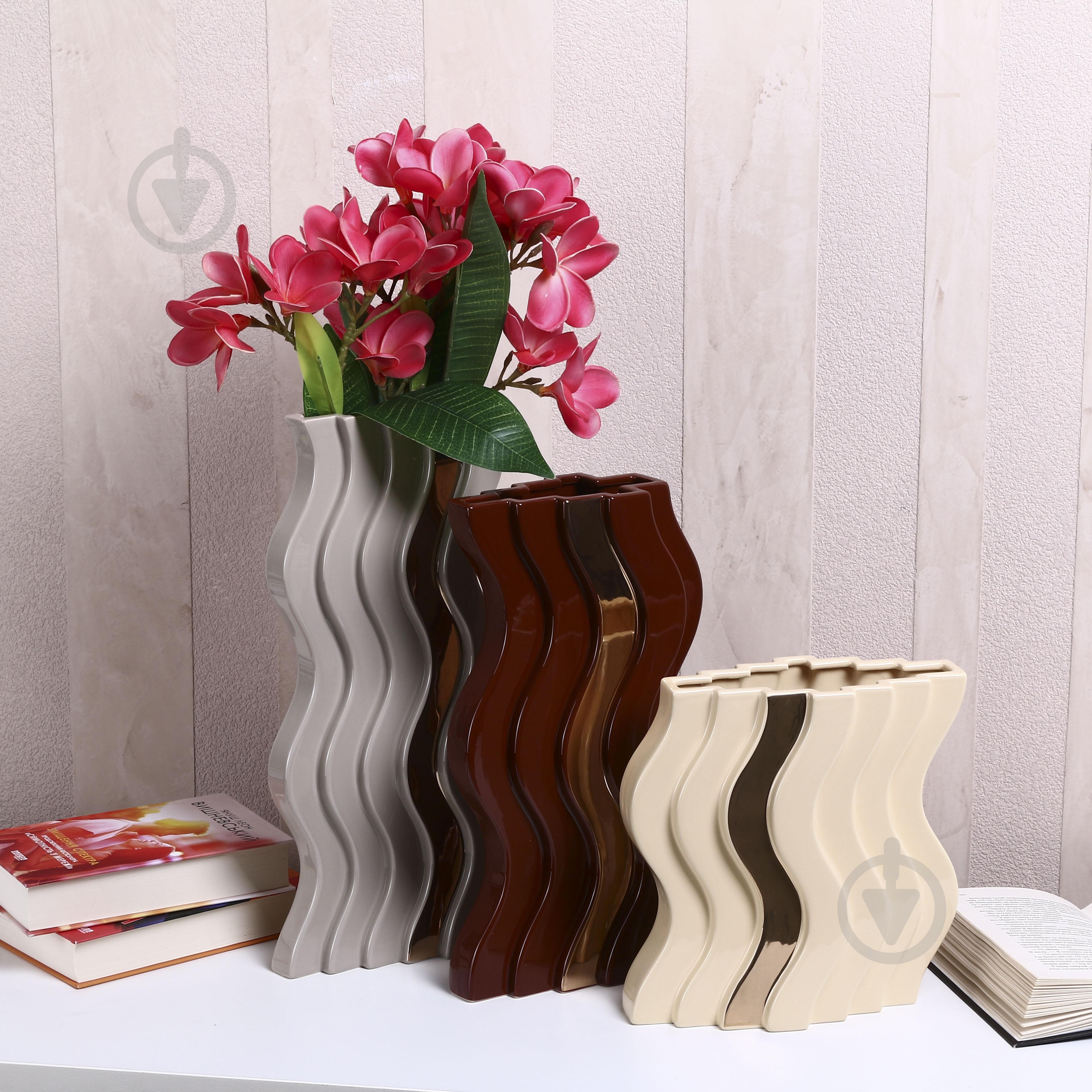 Ваза Inari Nordic 35 см бордовая K17060 - фото 7 Ваза Inari Nordic 35 см бордовая K17060 - фото 7