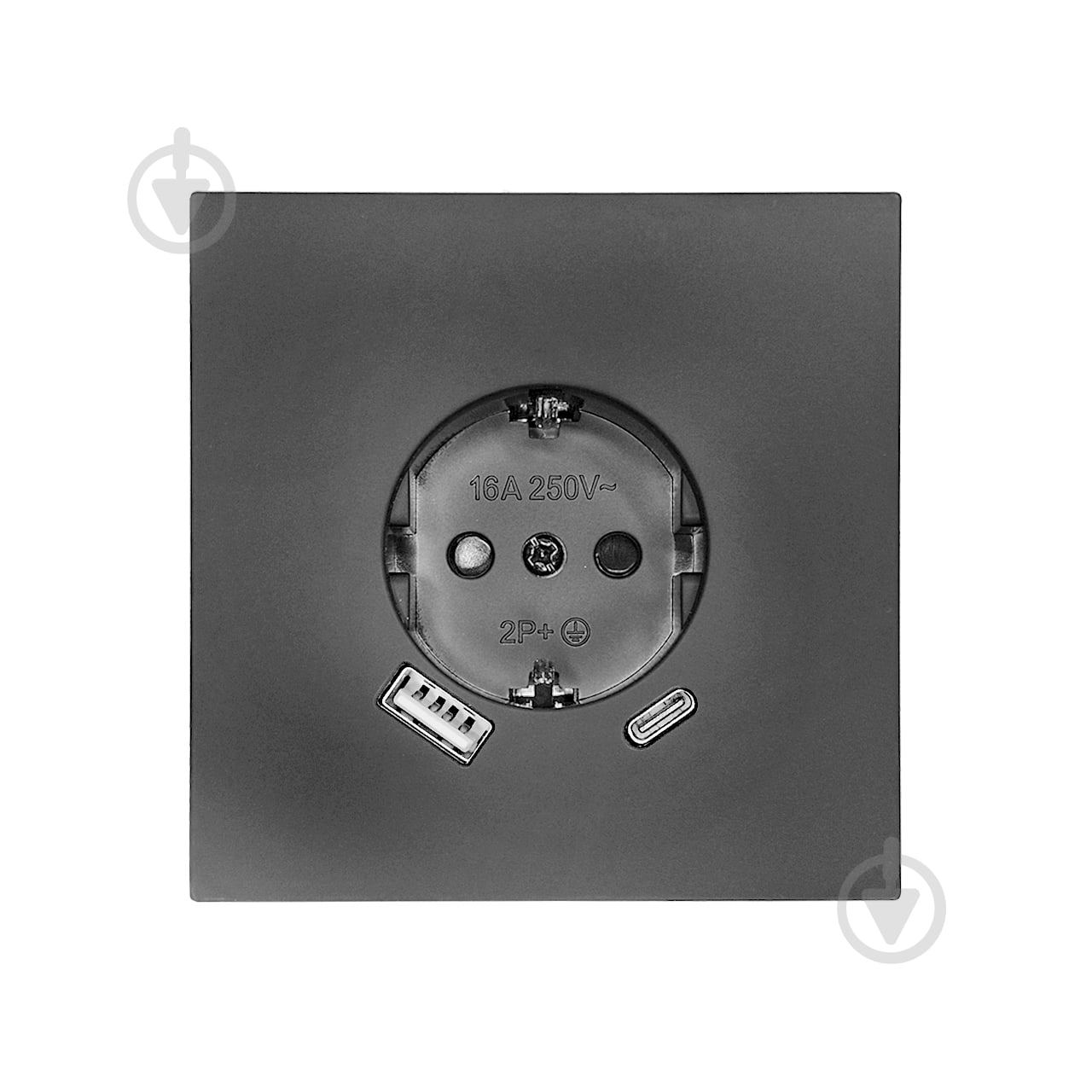 Розетка USB HausMark INO IP20 сірий PS-USB+TypeC-EU-Gray - фото 2