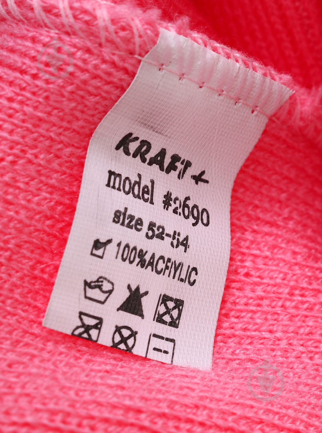 Шапочка детская для девочки Kraft+ арт. 2690 р.52 розовый - фото 4