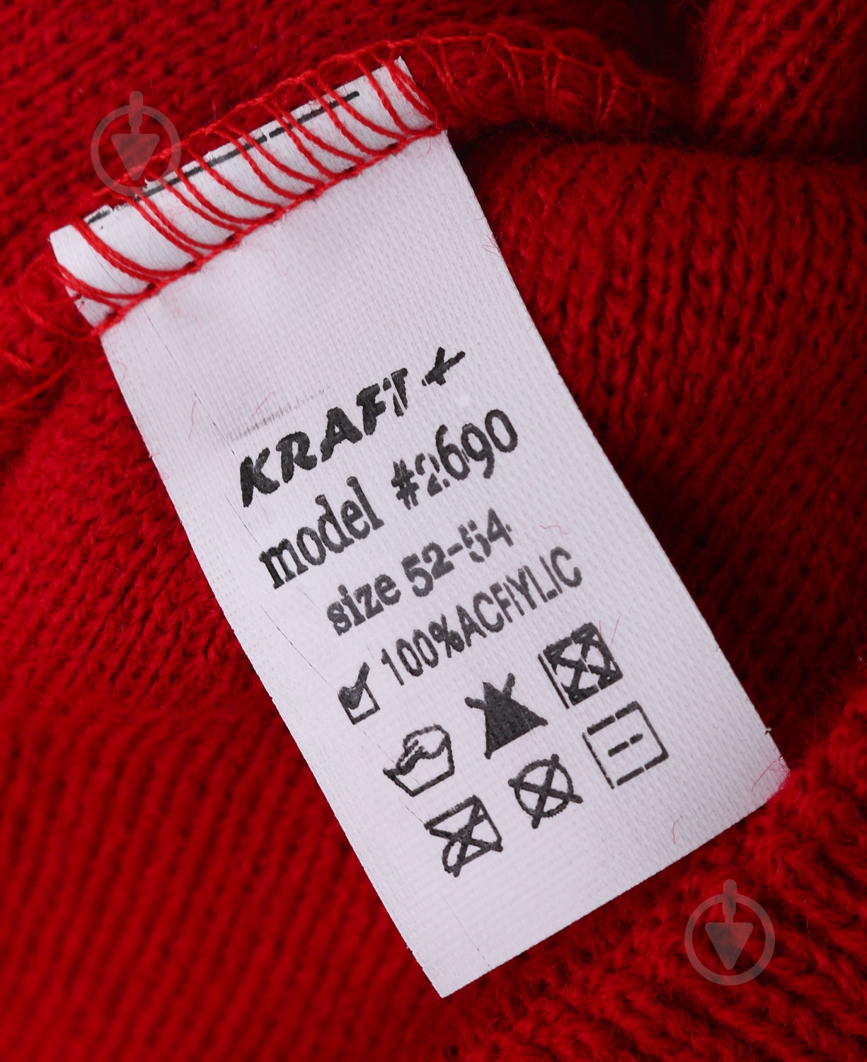 Шапочка детская для девочки Kraft+ арт. 2690 р.52 красный - фото 4