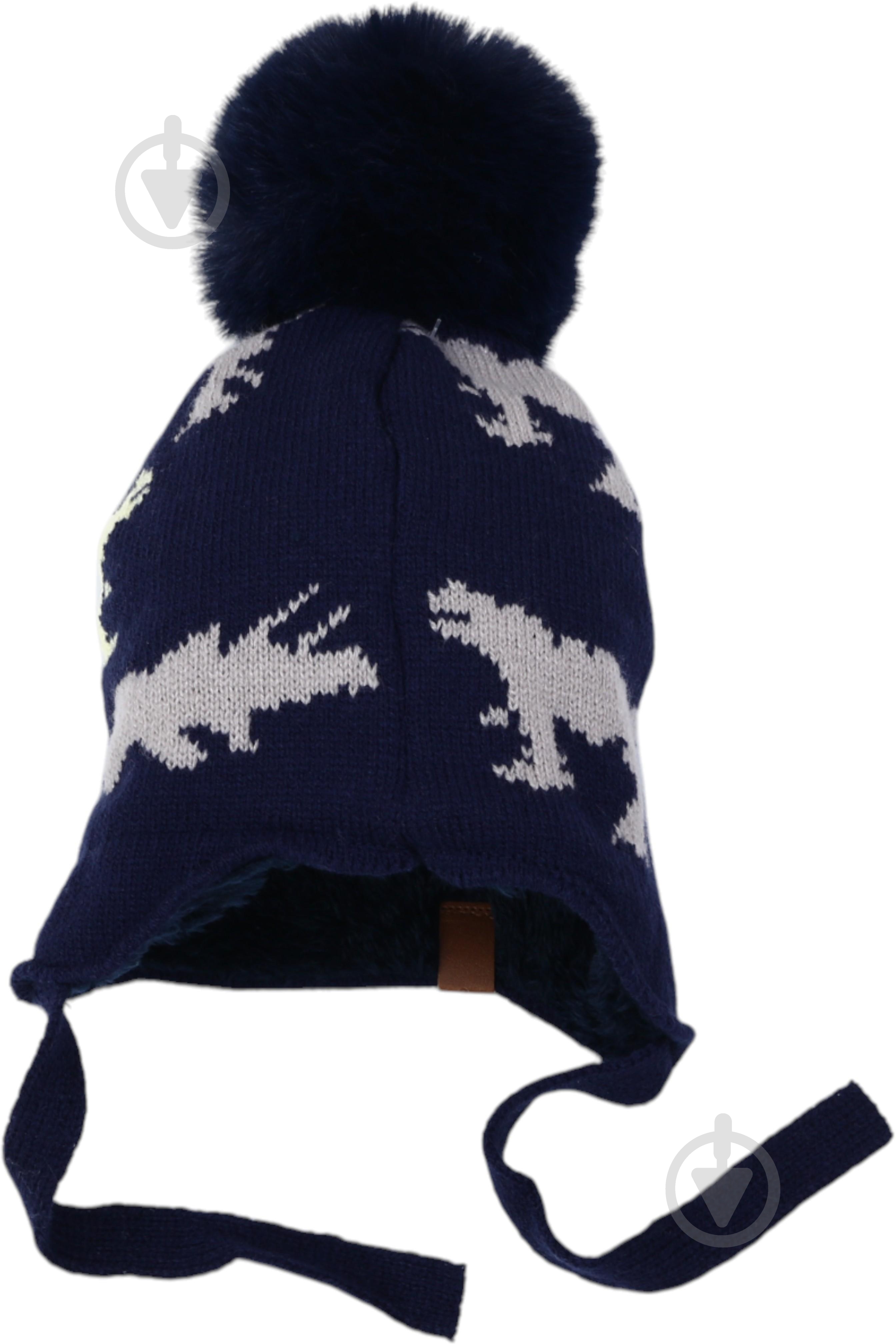 Комплект шапка + шарф HW для мальчиков р.50-52 темно-синий - фото 3