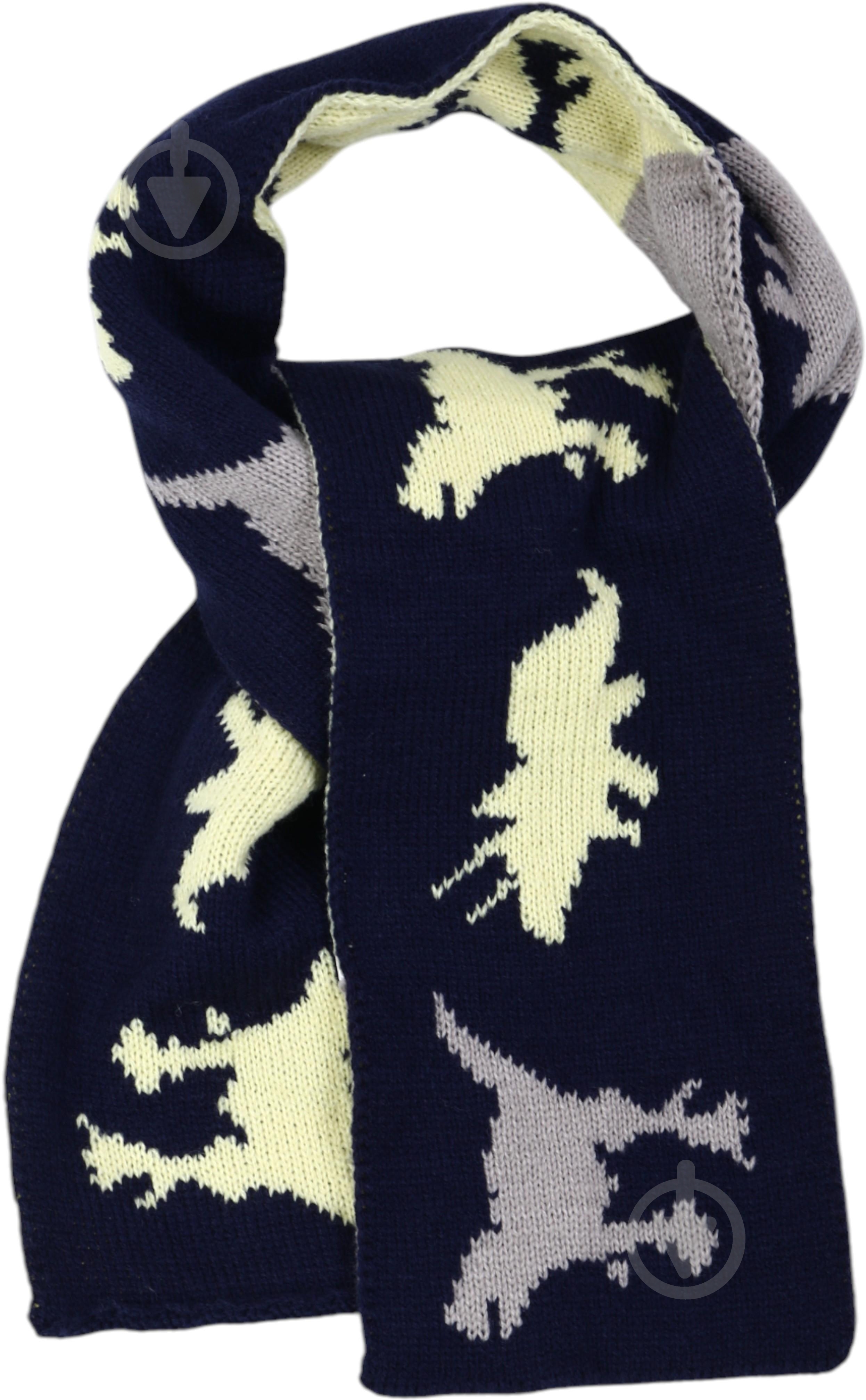 Комплект шапка + шарф HW для мальчиков р.50-52 темно-синий - фото 2