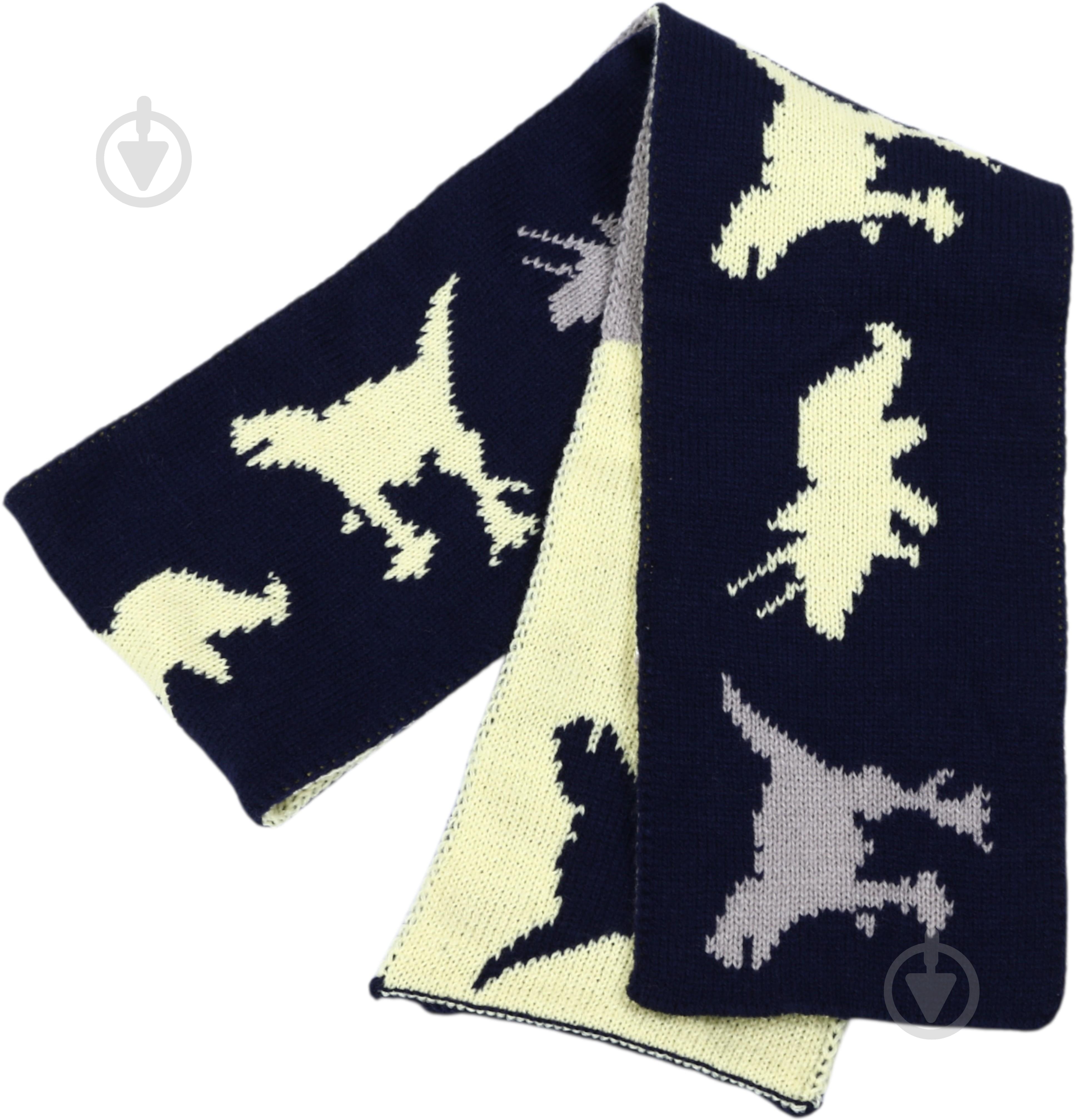 Комплект шапка + шарф HW для мальчиков р.50-52 темно-синий - фото 7