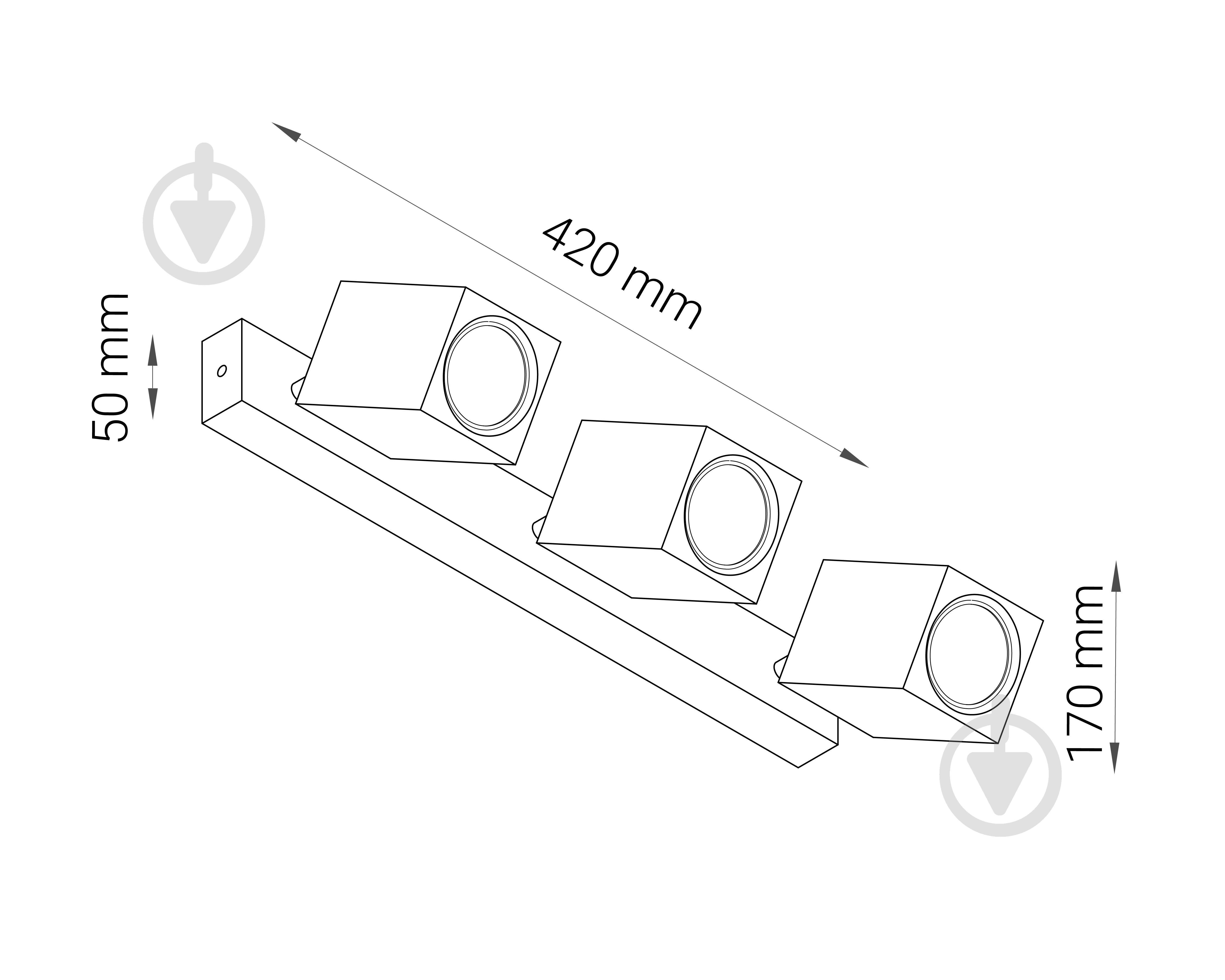 Спот Iterna Cube 3xGU10 ясень светлый LW0613 - фото 6 Спот Iterna Cube 3xGU10 ясень светлый LW0613 - фото 6