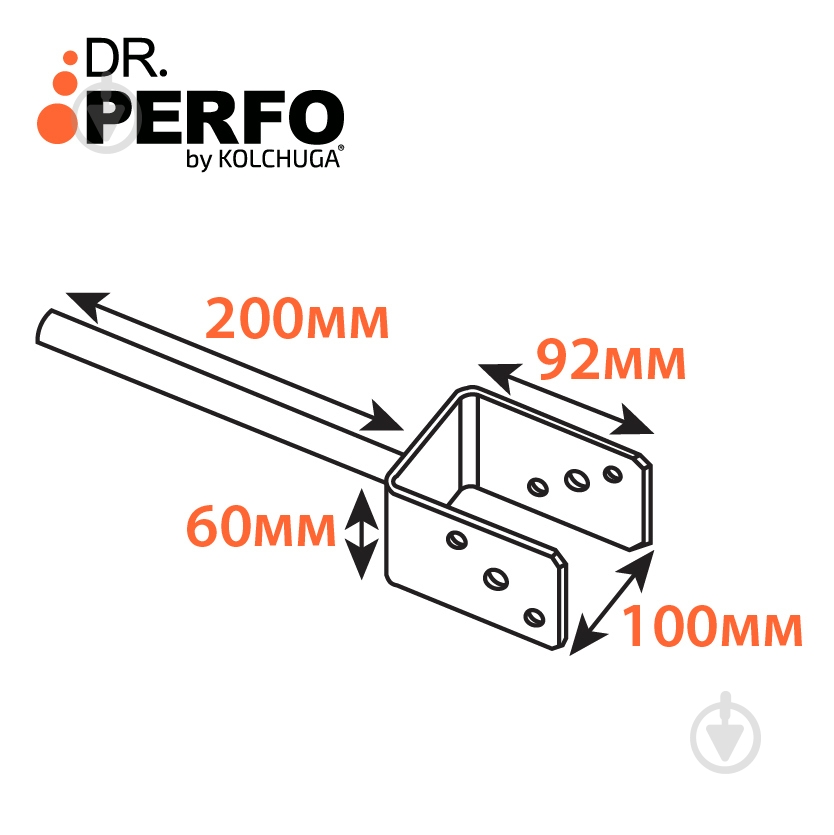Консоль колонны под заливку 100х60х92х200х4.0 Kolchuga - фото 3