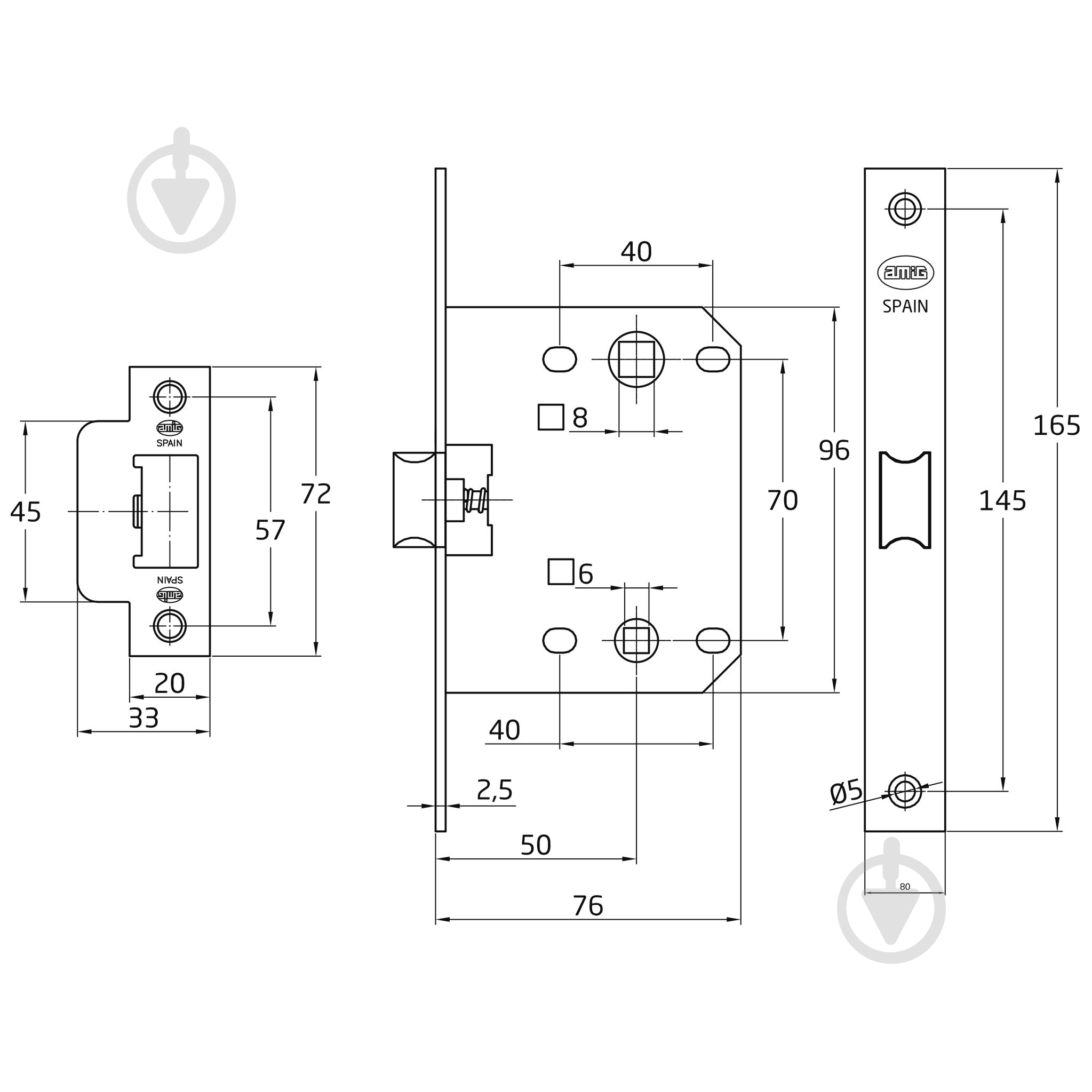 Механізм міжкімнатний Amig мод.3100U нікель - фото 3 Механізм міжкімнатний Amig мод.3100U нікель - фото 3