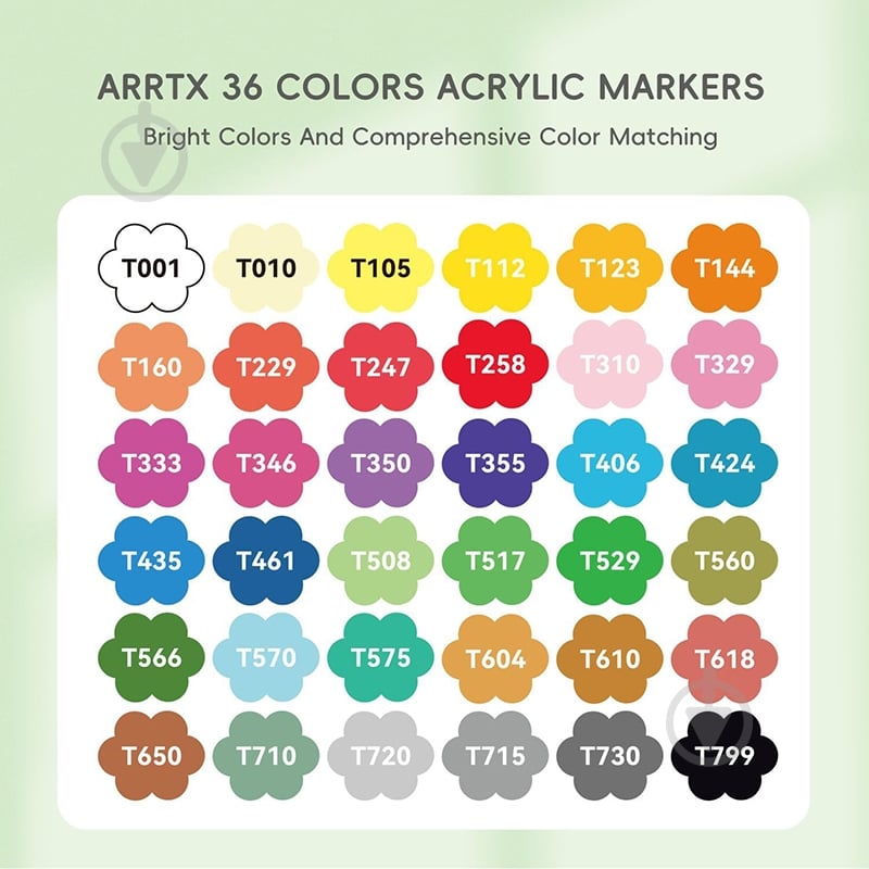 Маркер акриловий Arrtx AACM-0936A LC304042 - фото 5