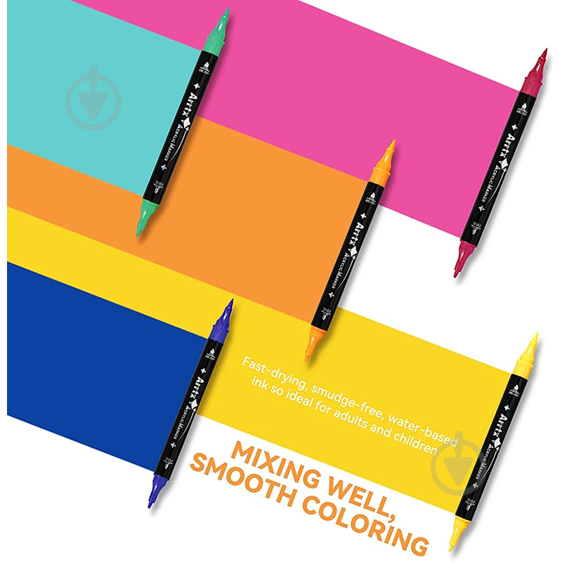 Набір маркерів акрилових Arrtx AACM-03-24B 24 кольори LC303304 - фото 6 Набір маркерів акрилових Arrtx AACM-03-24B 24 кольори LC303304 - фото 6