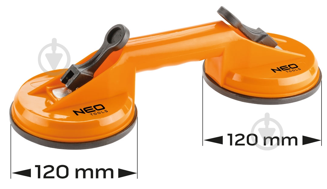 Присоска для скла NEO tools подвійна 80 кг 56-806 - фото 3