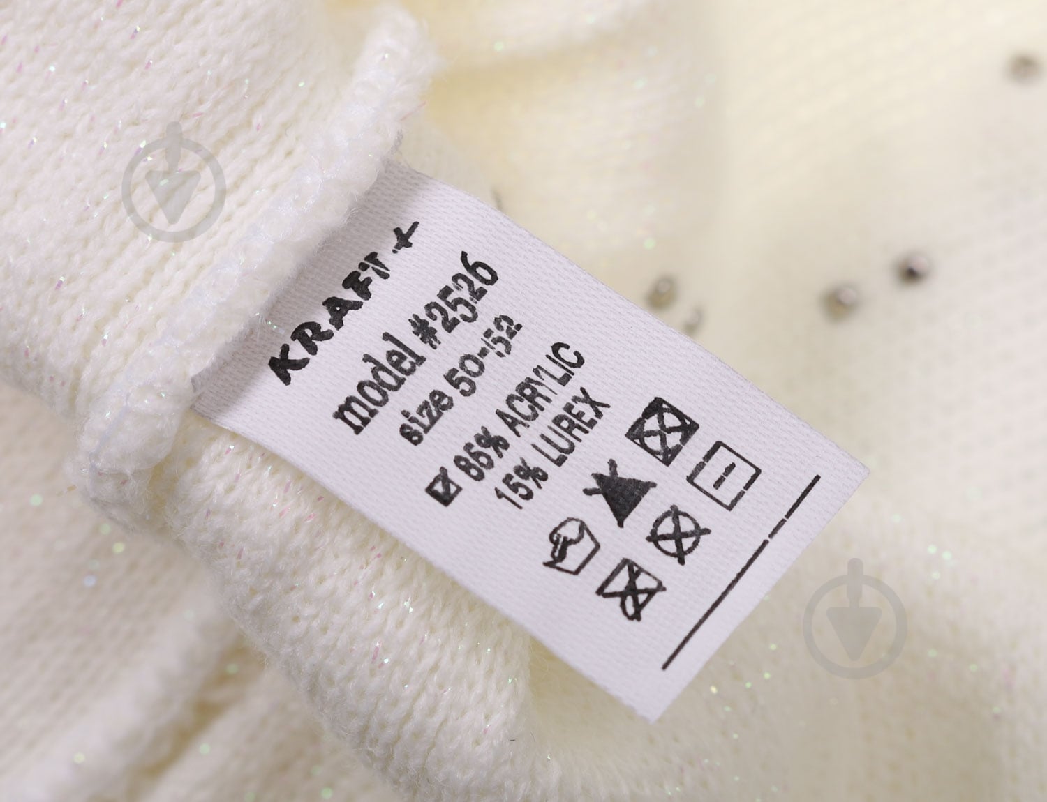 Шапочка детская для девочки Kraft+ арт. 2526 р.50-52 молоко - фото 4 Шапочка детская для девочки Kraft+ арт. 2526 р.50-52 молоко - фото 4
