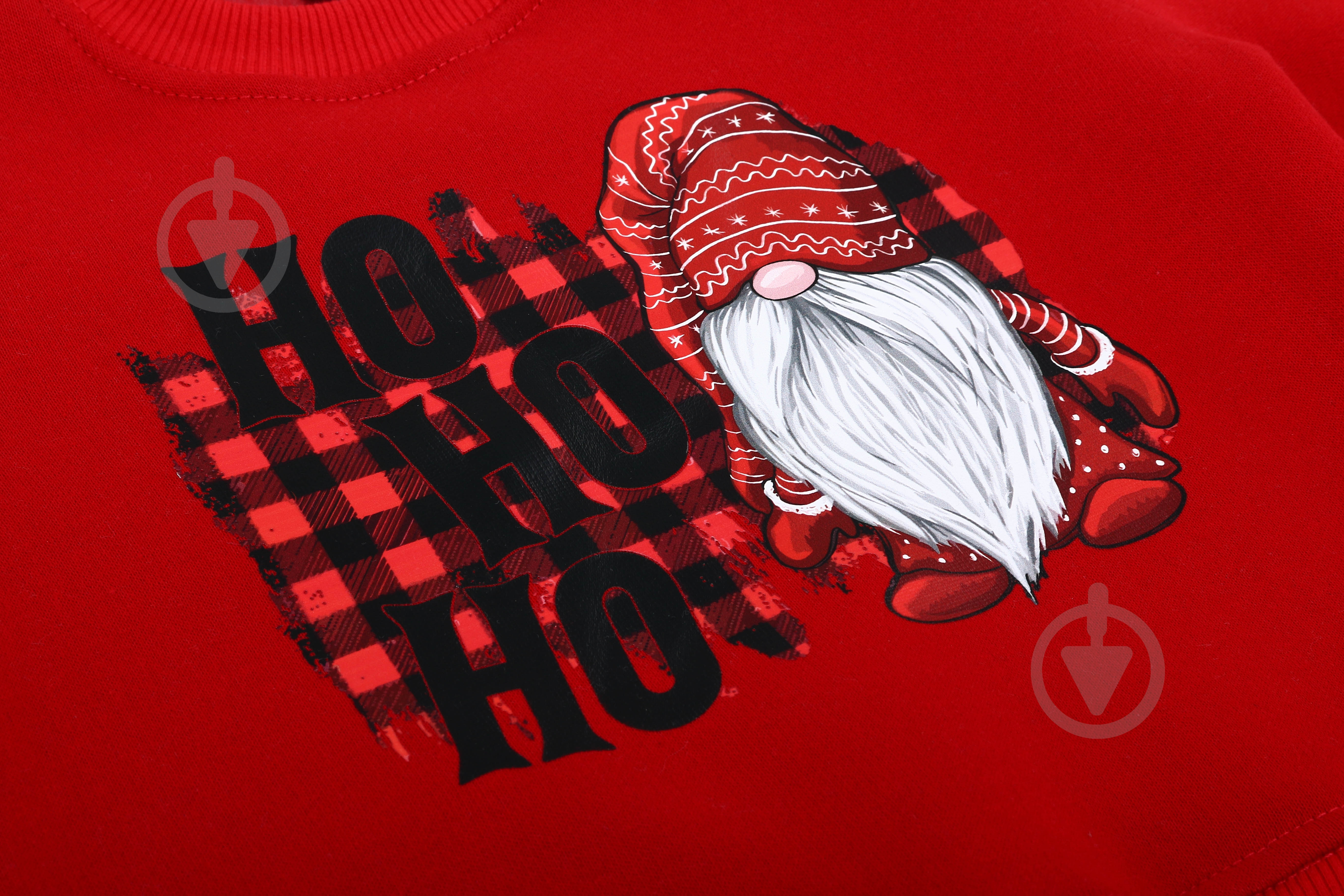 Свитшот унисекс Формат с начесом Рождественский Гном р.92 красный - фото 4